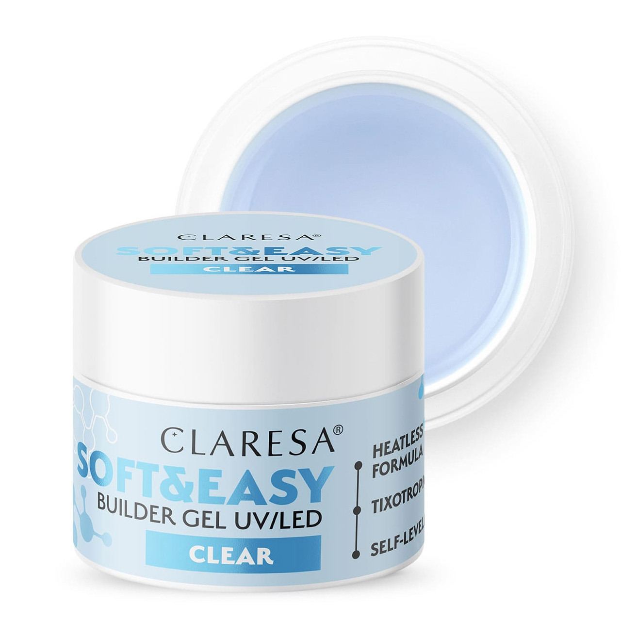 Claresa Stavební Gel Soft & Easy Builder Gel 90 g Clear