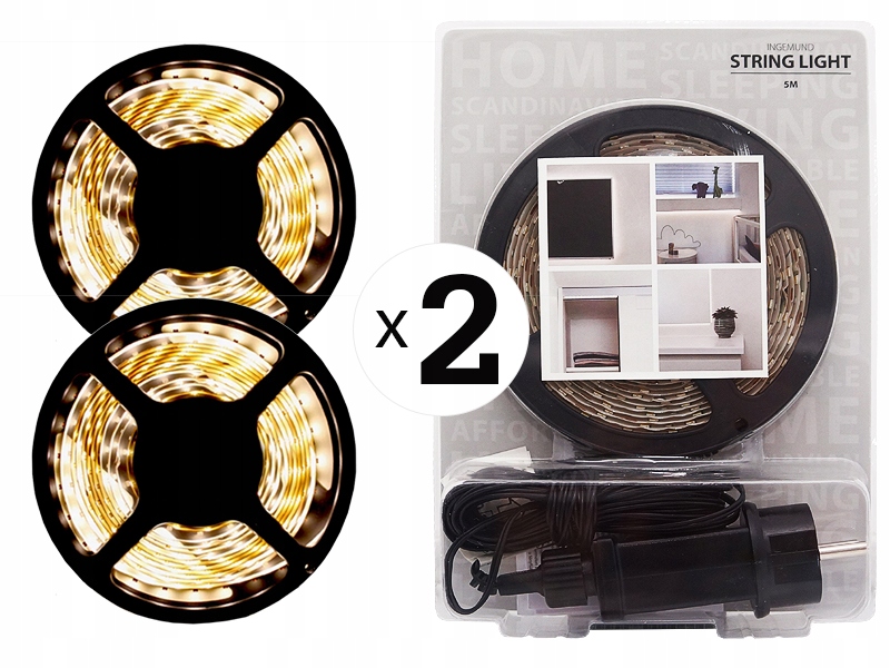 

Taśma Led Biała Ciepła 10M 300 Led Zasilacz 12V