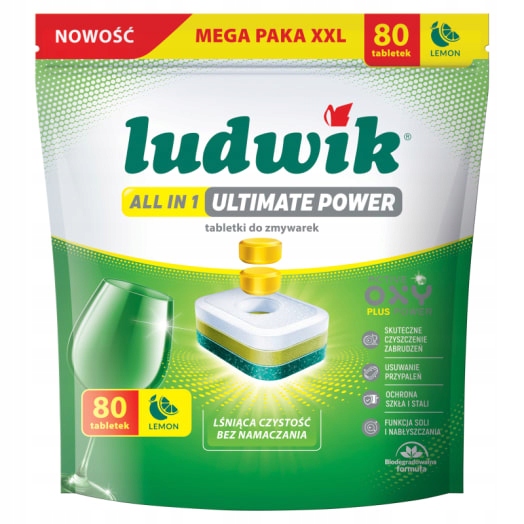 Levně Ludwik Ultimate Power All in One Tablety do myčky nádobí 80 ks