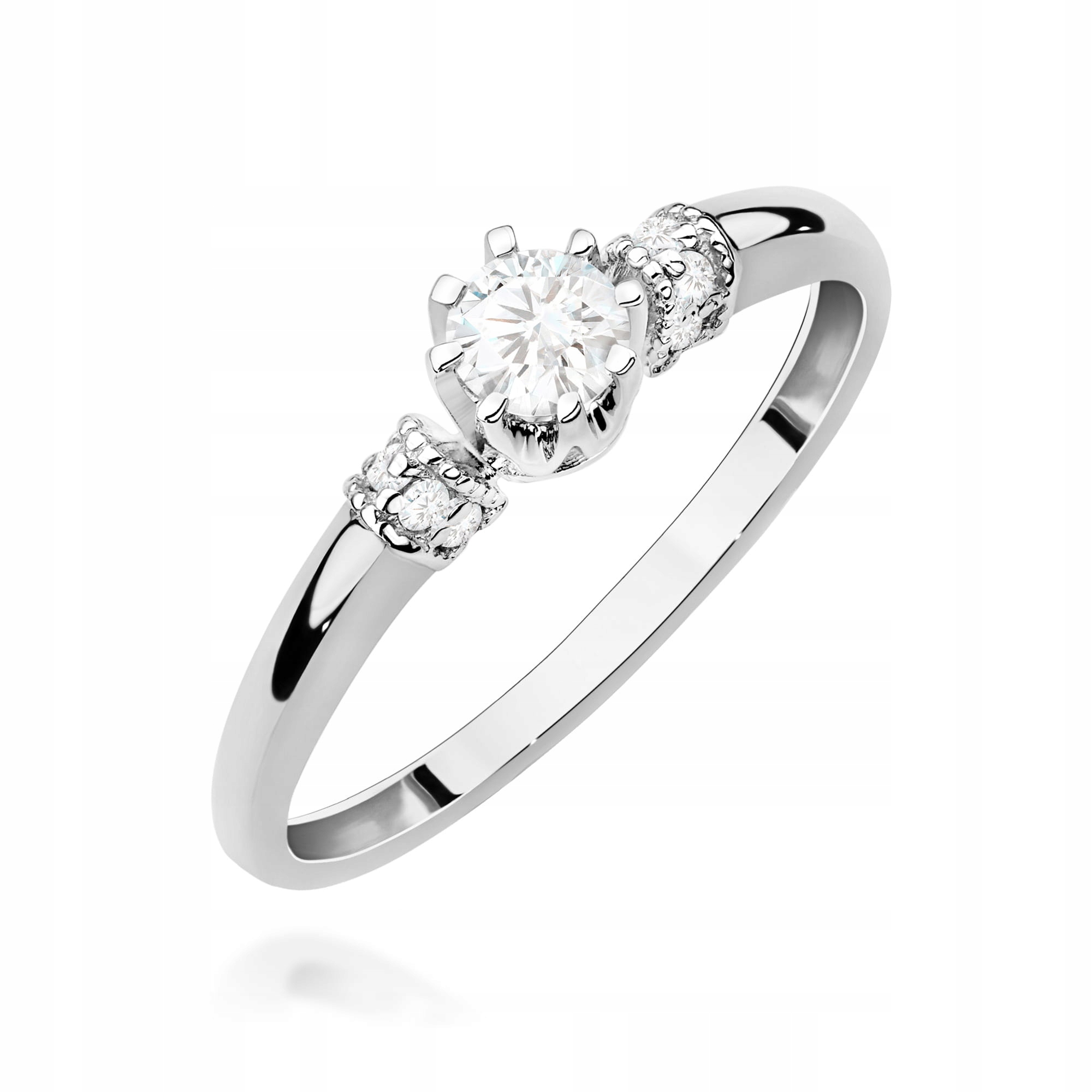Prstýnek z bílého zlata 585 s diamanty lab 0,32 ct s očkem