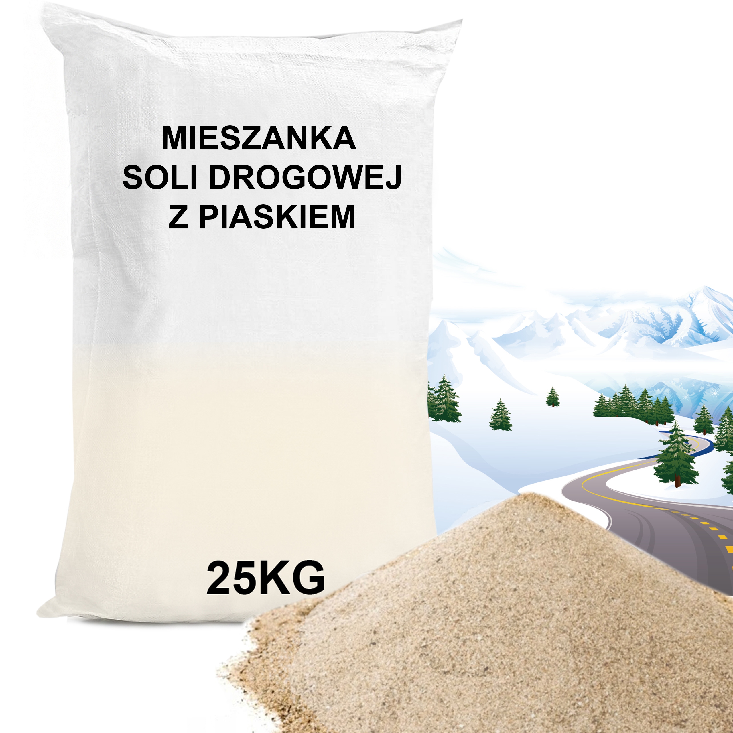 

Sól Drogowa Mieszanka Soli z Piaskiem 25KG