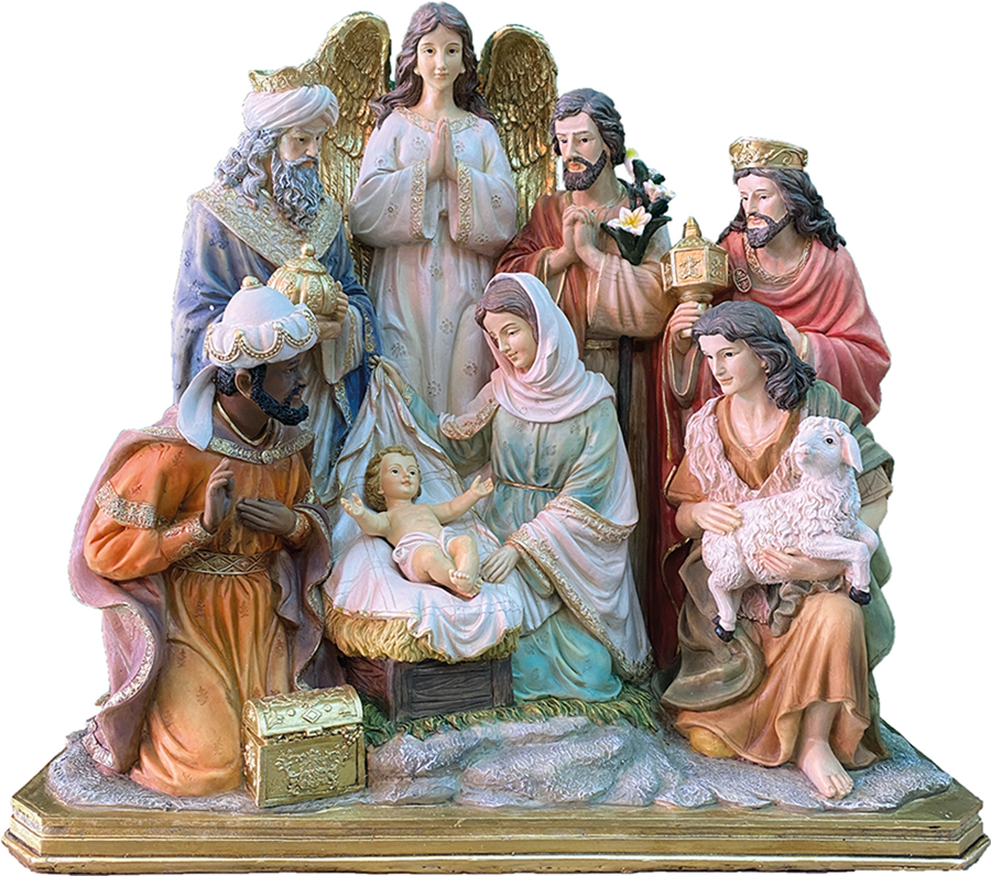 Veľká Socha Vianočného Betlehemu *ručne Maľovaná* Až 55 CM Široká