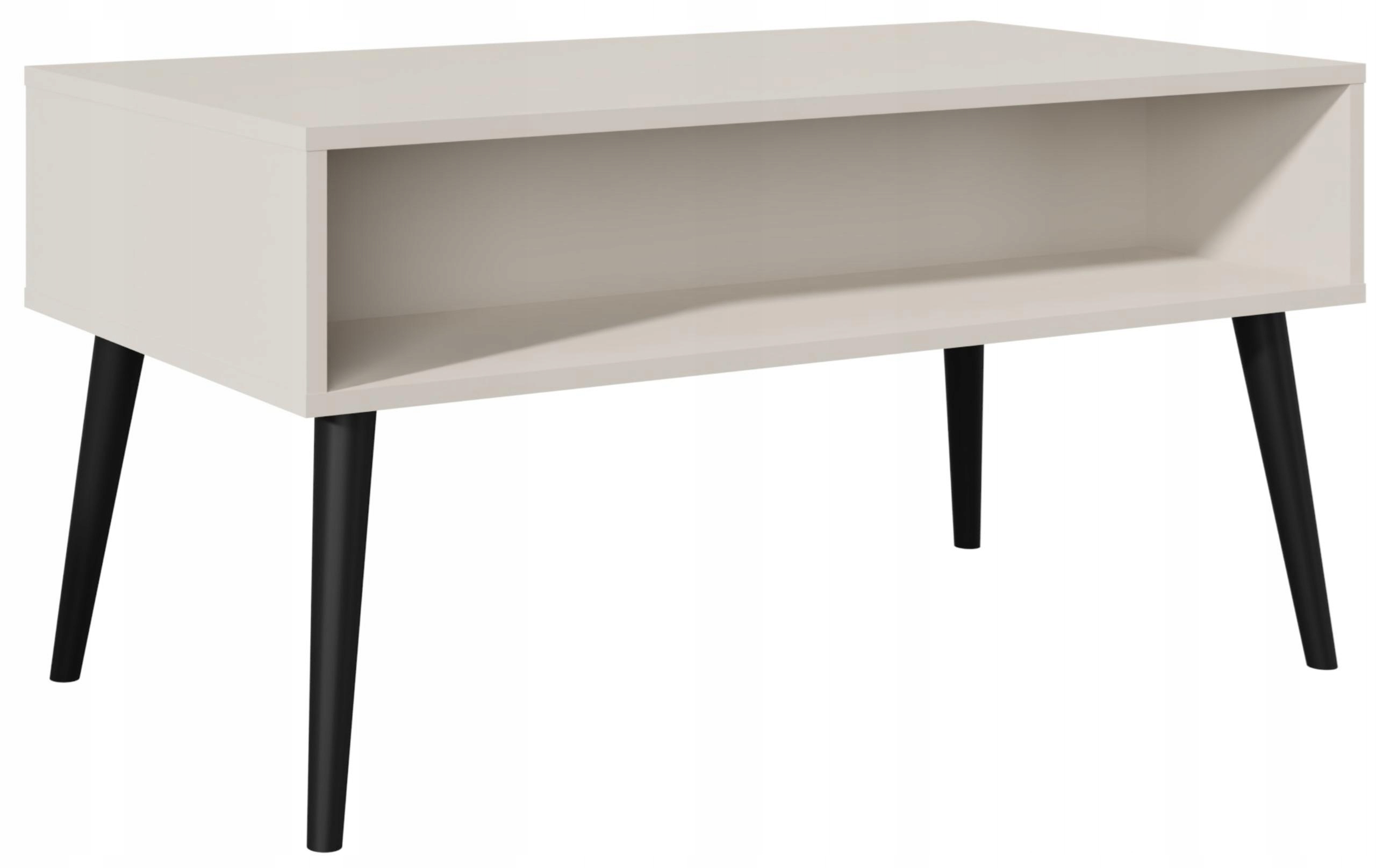 Lavice konferenční stolek Lino kašmír cashmere 100x50 cm skandinávský retro loft