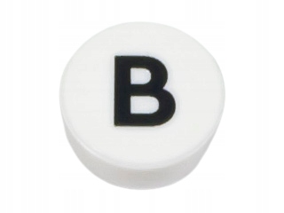 

Lego 98138pb212 1x1 Tile Literka B biała Nowa (1g)