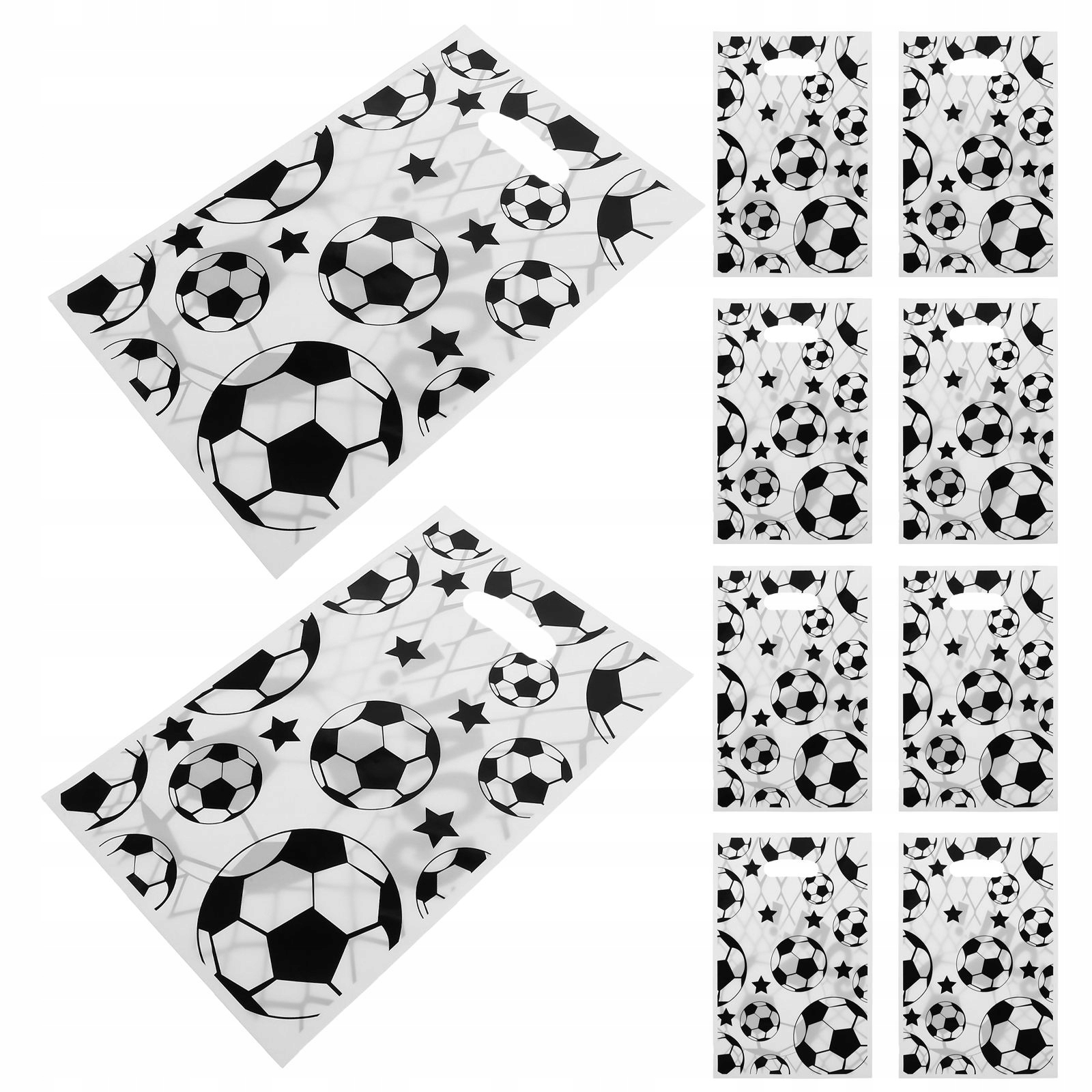 10Pcs Spacious Football Shape Bags for Soccer Party Treats