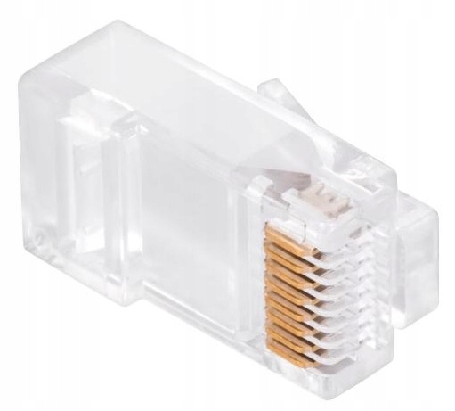 Wtyk RJ45 8P 8C (drut) przelotowy CAT. 5E