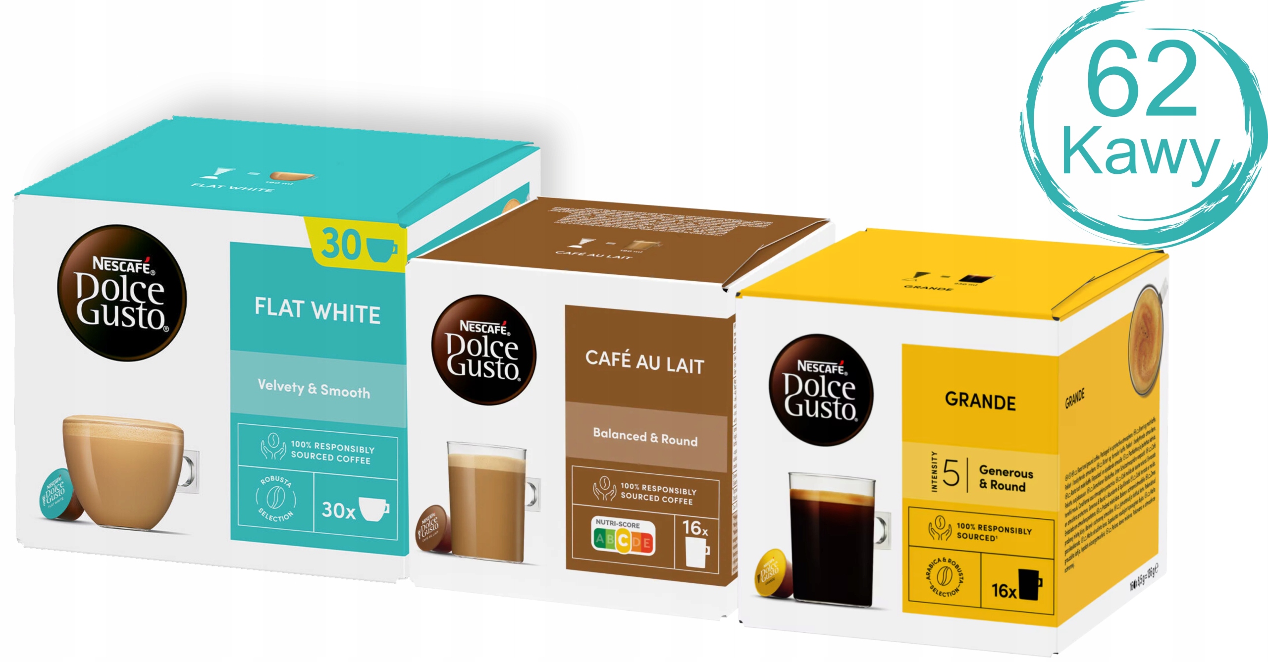 Levně Kapsle Nescafe Dolce Gusto Sada 62 kusů kávy