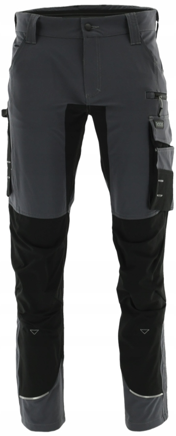 Elastické, voděodolné pracovní kalhoty Softshell stretch, lehké a pohodlné, velikost 52