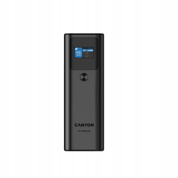 Powerbanka Canyon PB-2010 27000 mAh Quick Charge displej 2xUSB C a Usb A