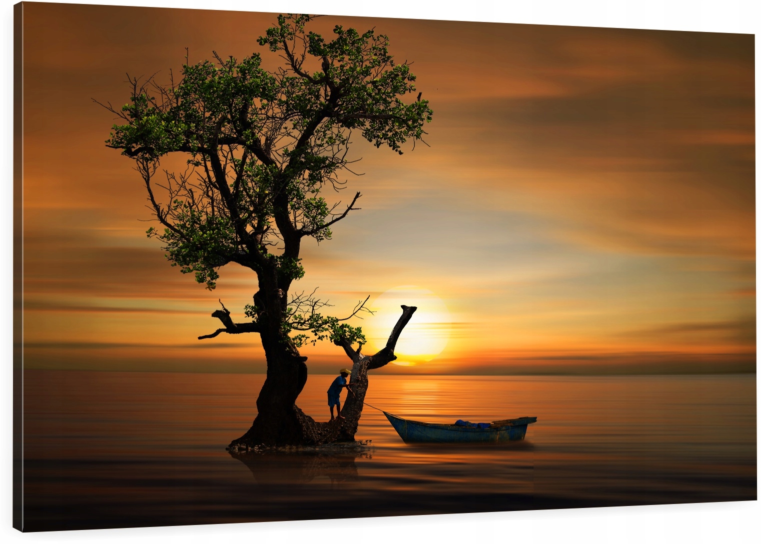 

Obraz Na Płótnie zachód słońca jezioro 70x50