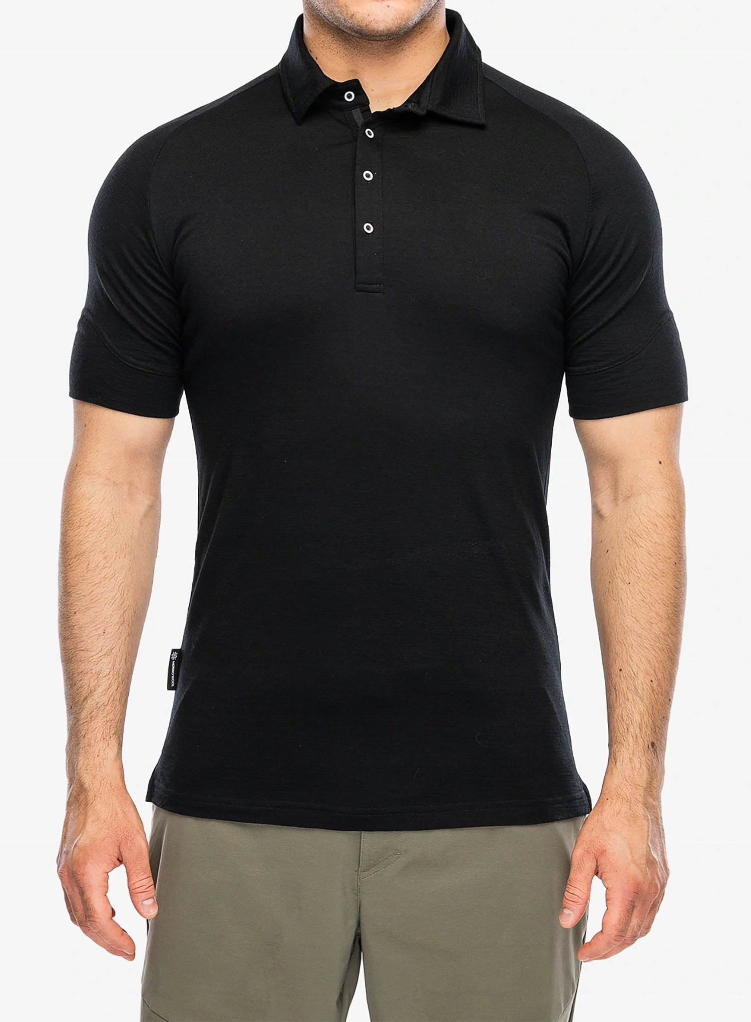 Polokošile Sensor Merino Active Polo Tee Ss černá XL