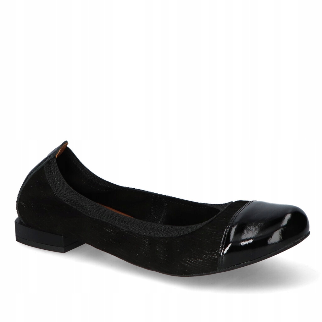 Baleríny Gamis 1402/A128+H70 Černý semiš lak 36