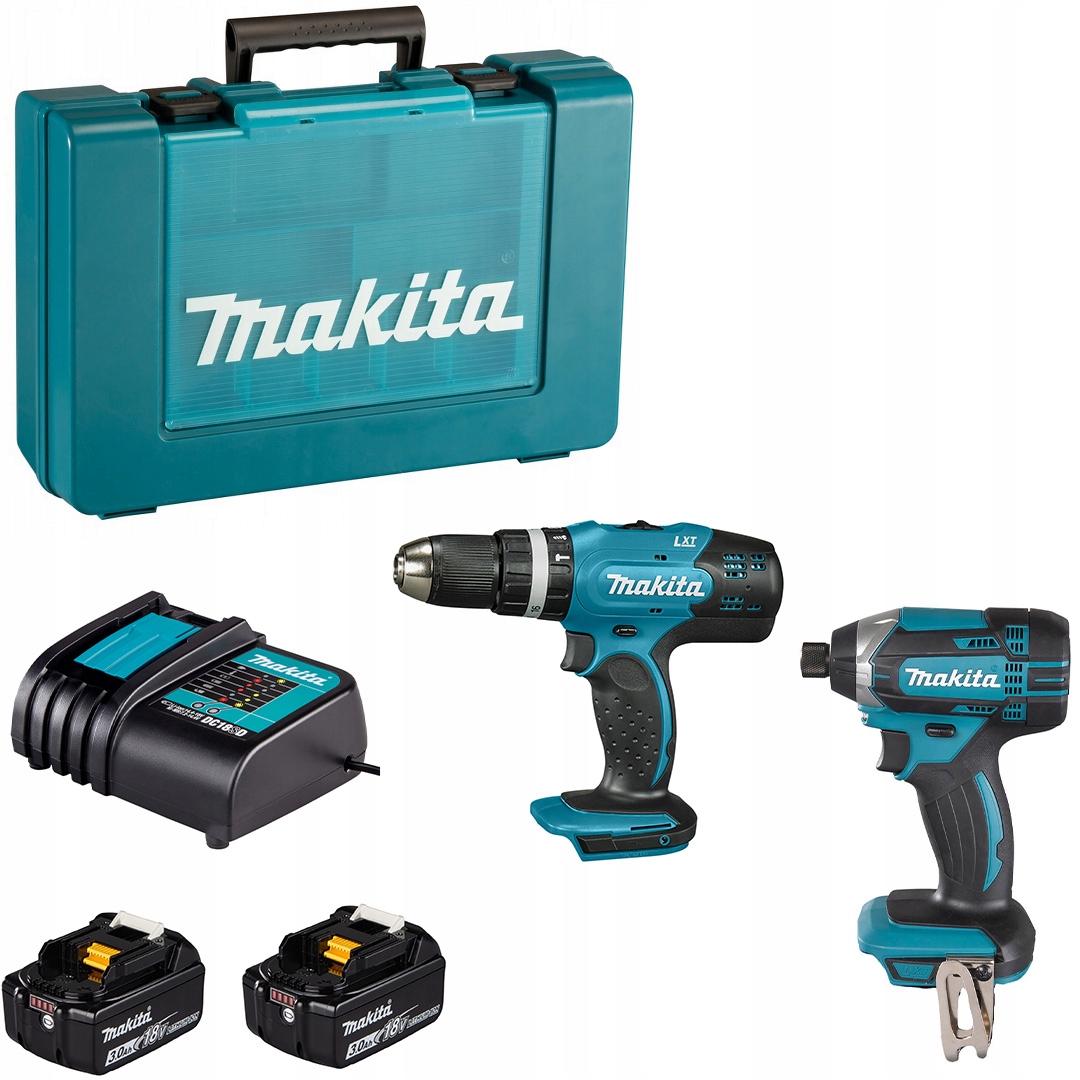 Zestaw Combo Makita DLX2142S 18V Lxt 2x3Ah DHP453Z+ DTD152, walizka
