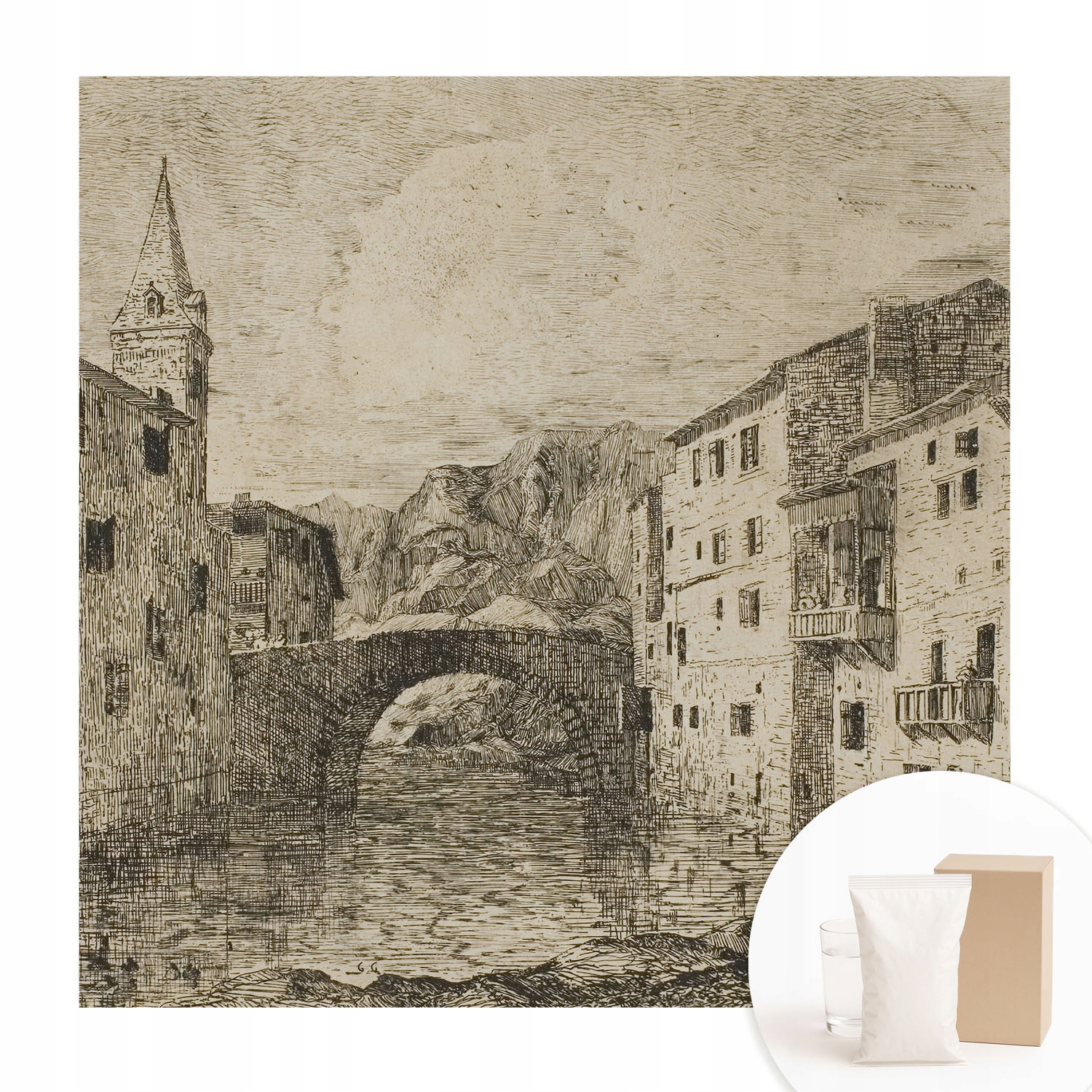 Fototapeta na flizelině Designerská módní městská panorama 250x250 lepidlo