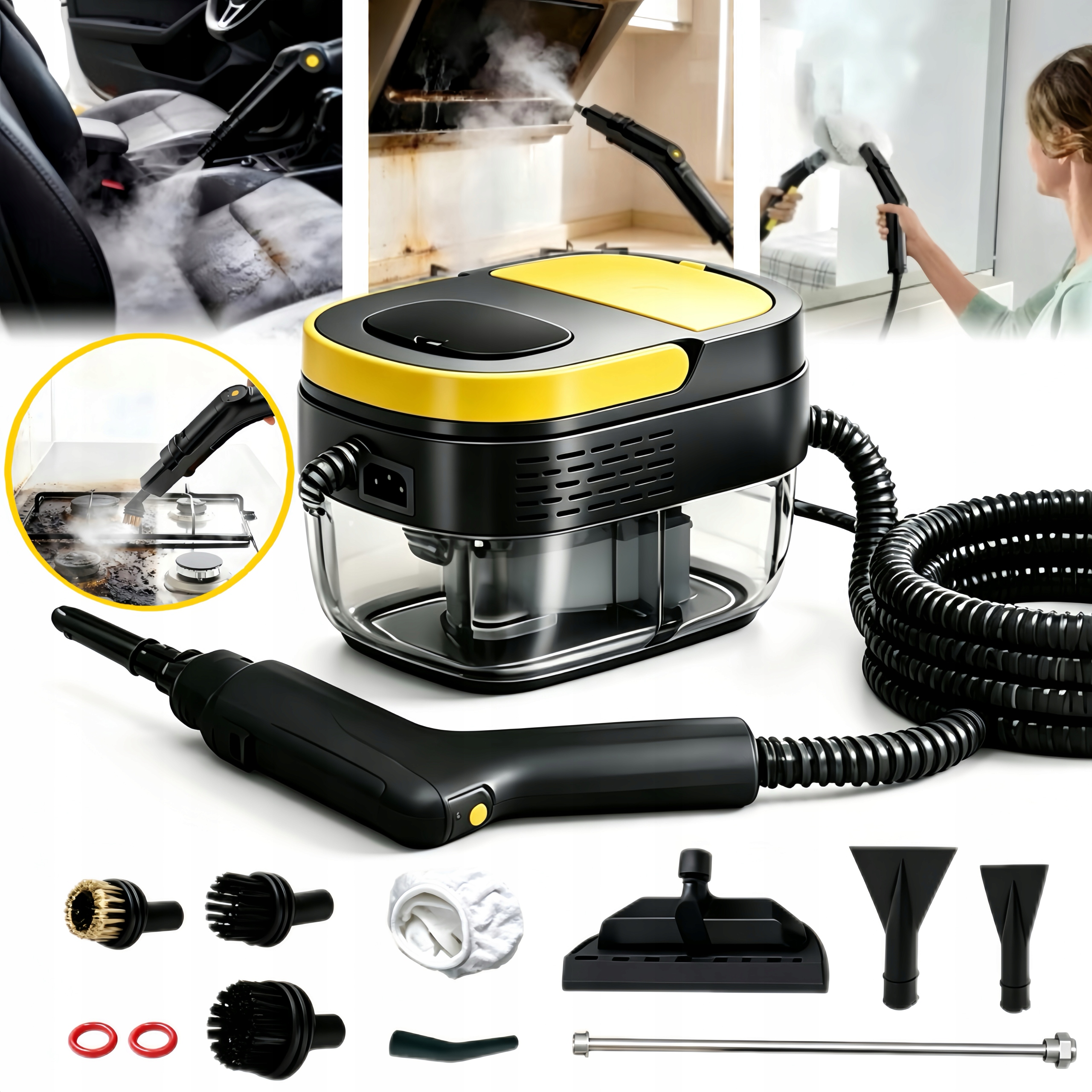 parní čistič oken parní čistič 1.5 m parní hadice 1600 ml 3 bar 2500 W