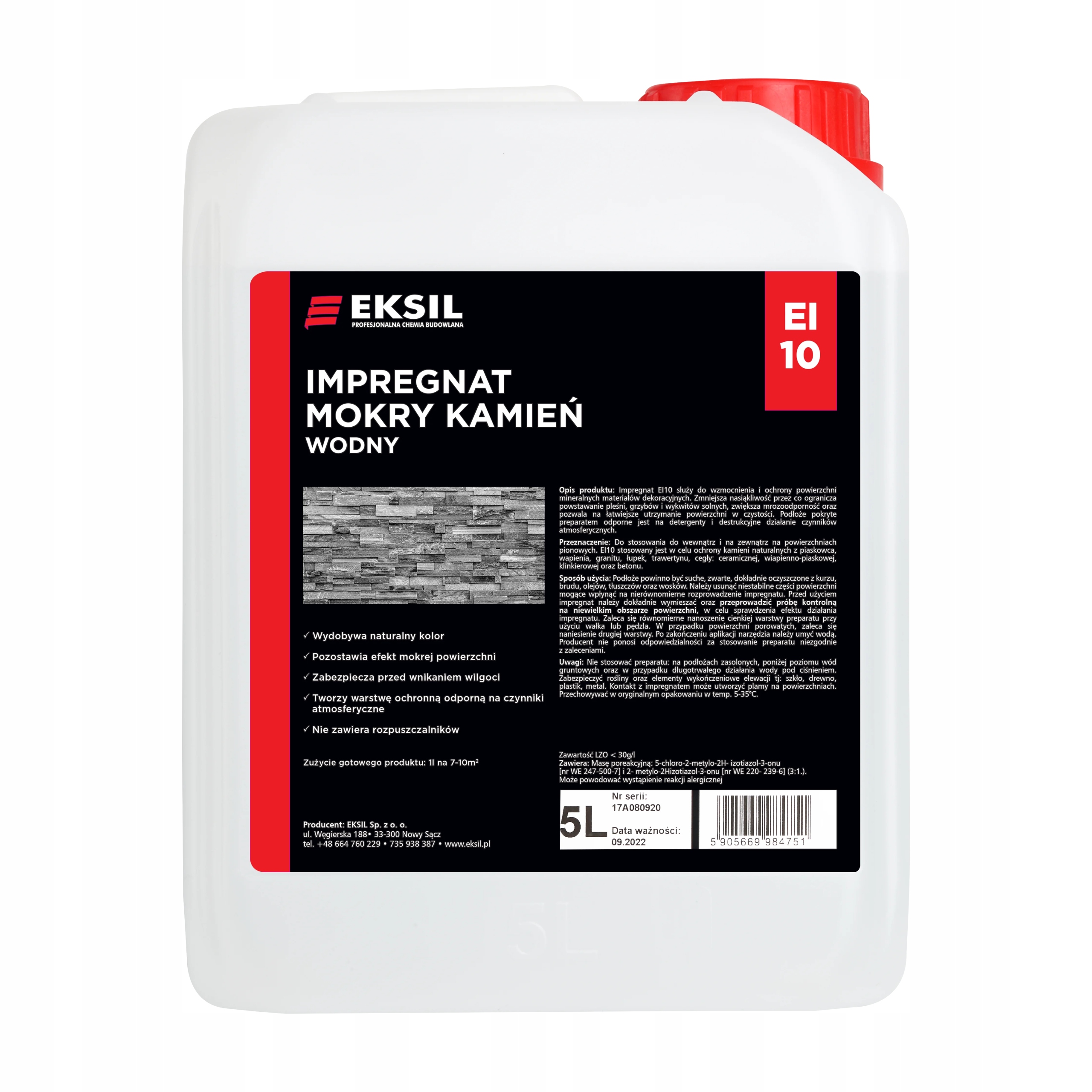 

Impregnat do cegły z połyskiem wnętrz ścian Eco 5L