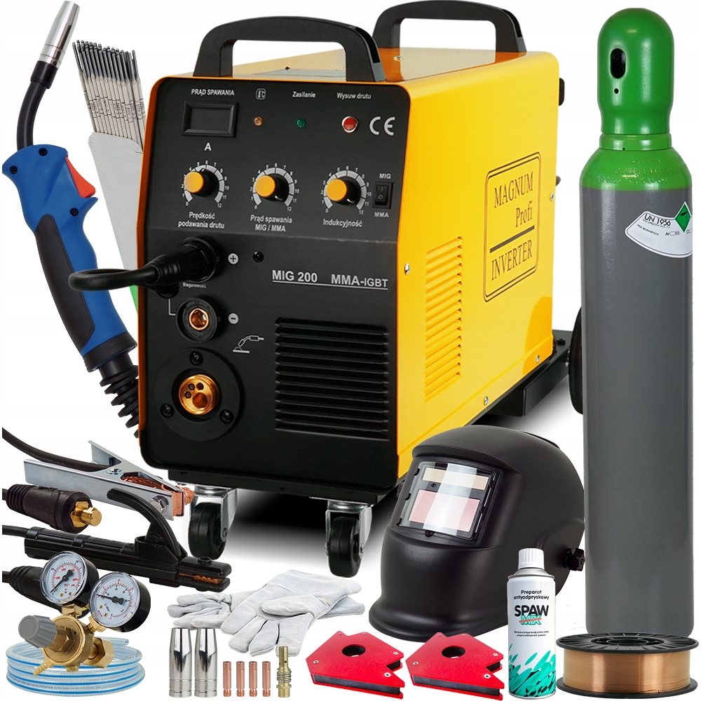 Spawarka inwertorowa MIGOMAT Magnum MIG 200 ZESTAW