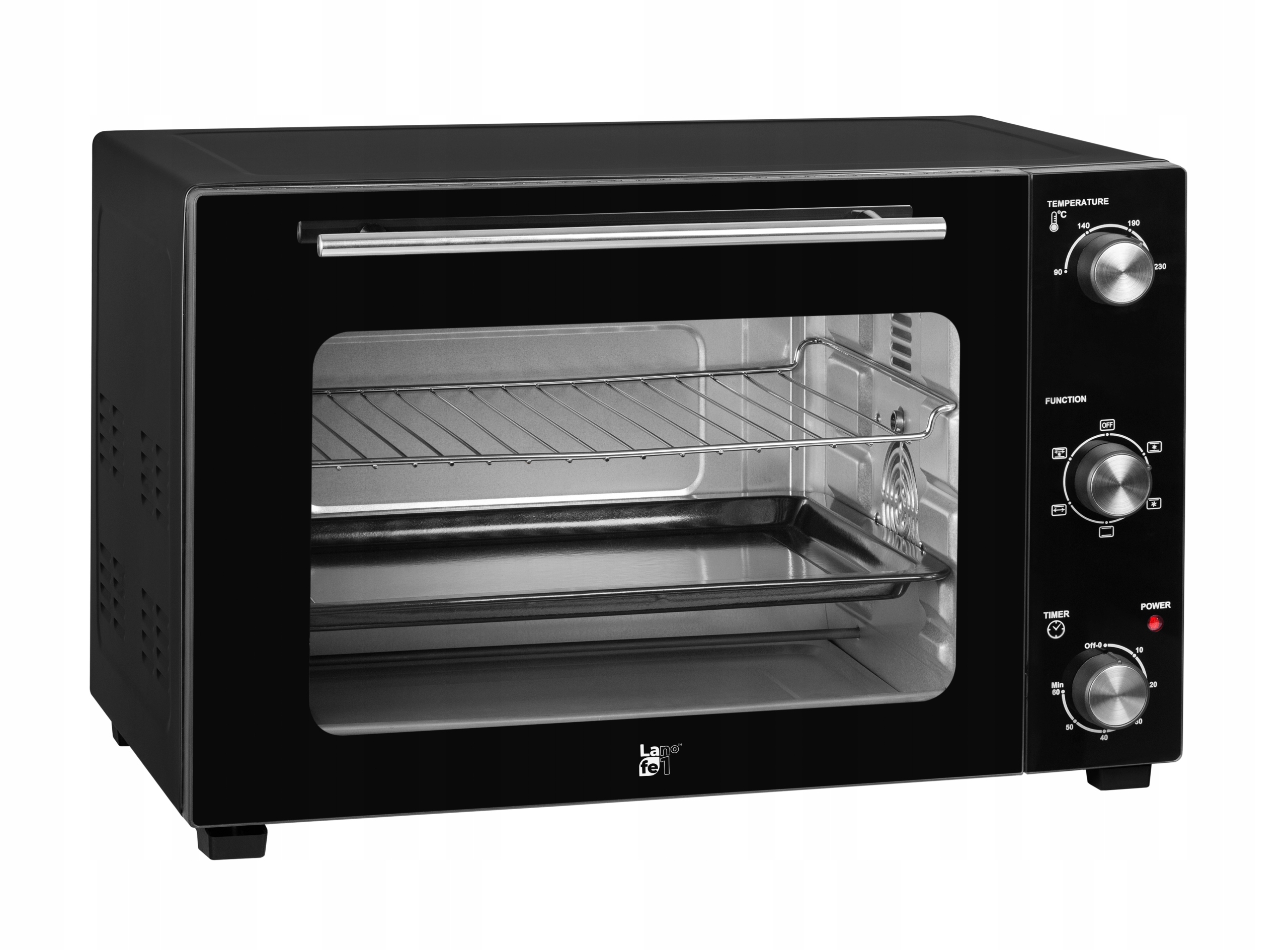 PIEKARNIK ELEKTRYCZNY PIECYK TERMOOBIEG ROŻEN GRILL PODŚWIETLENIE 48L Model PIW 005