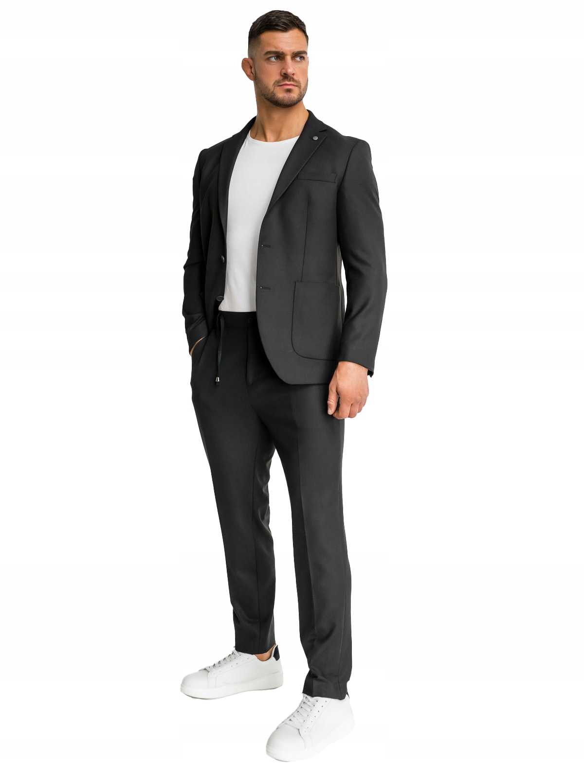 Pánský Černý Oblek 01 DENLEY_XS/46