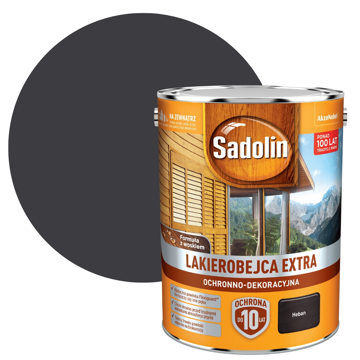 

Sadolin Extra 5L Lakierobejca Do Drewna Heban