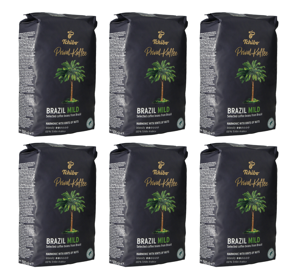 Kawa ziarnista Tchibo Privat Kaffee Brazil Mild 6x500g