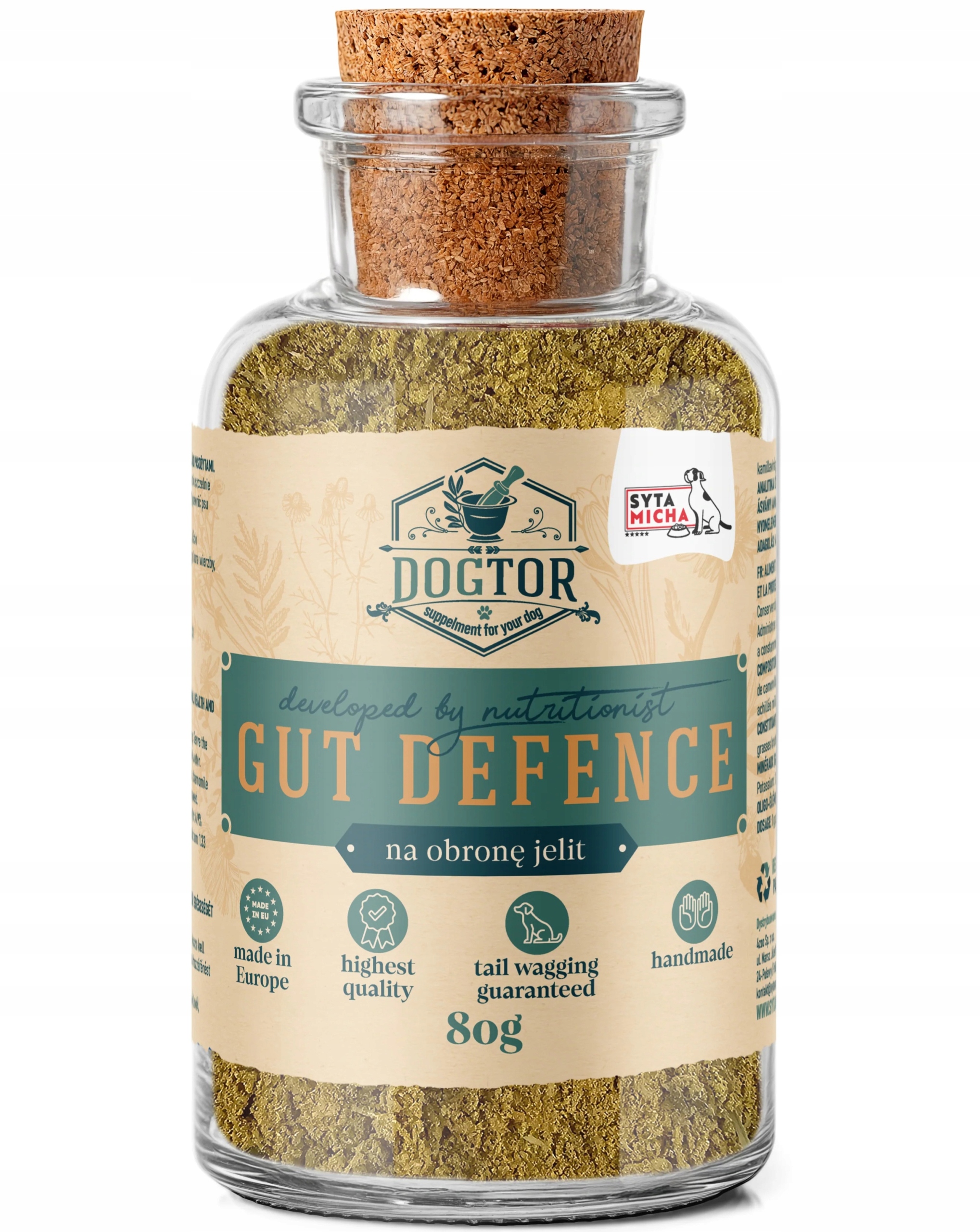 Levně Syta Micha Dogtor Gut Defence 80 g Bylinný doplněk na ochranu střev