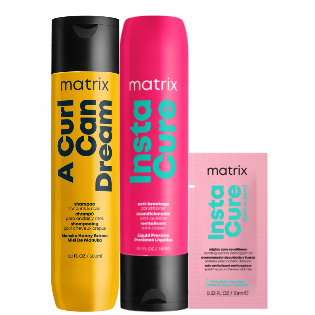 Matrix A Curl Can Dream szampon do włosów, Instacure odżywka 300ml Zestaw