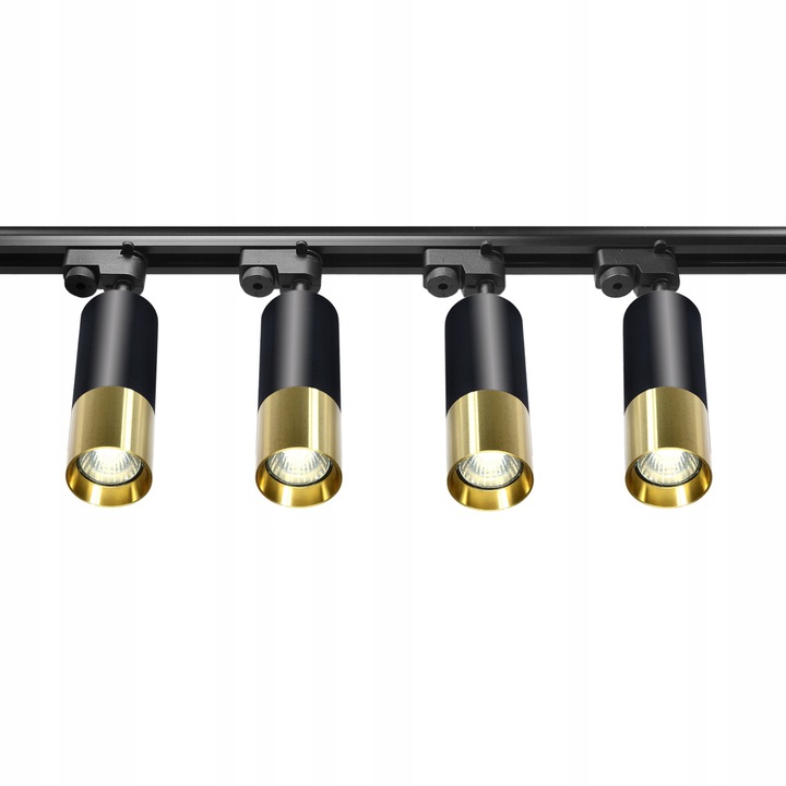 Reflektor szynowy LED czarno - złoty GU10 EAN (GTIN) 5903678824204