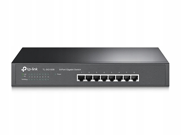 Prepínač TP-Link TL-SG1008 čierny 8 portov Gigabit