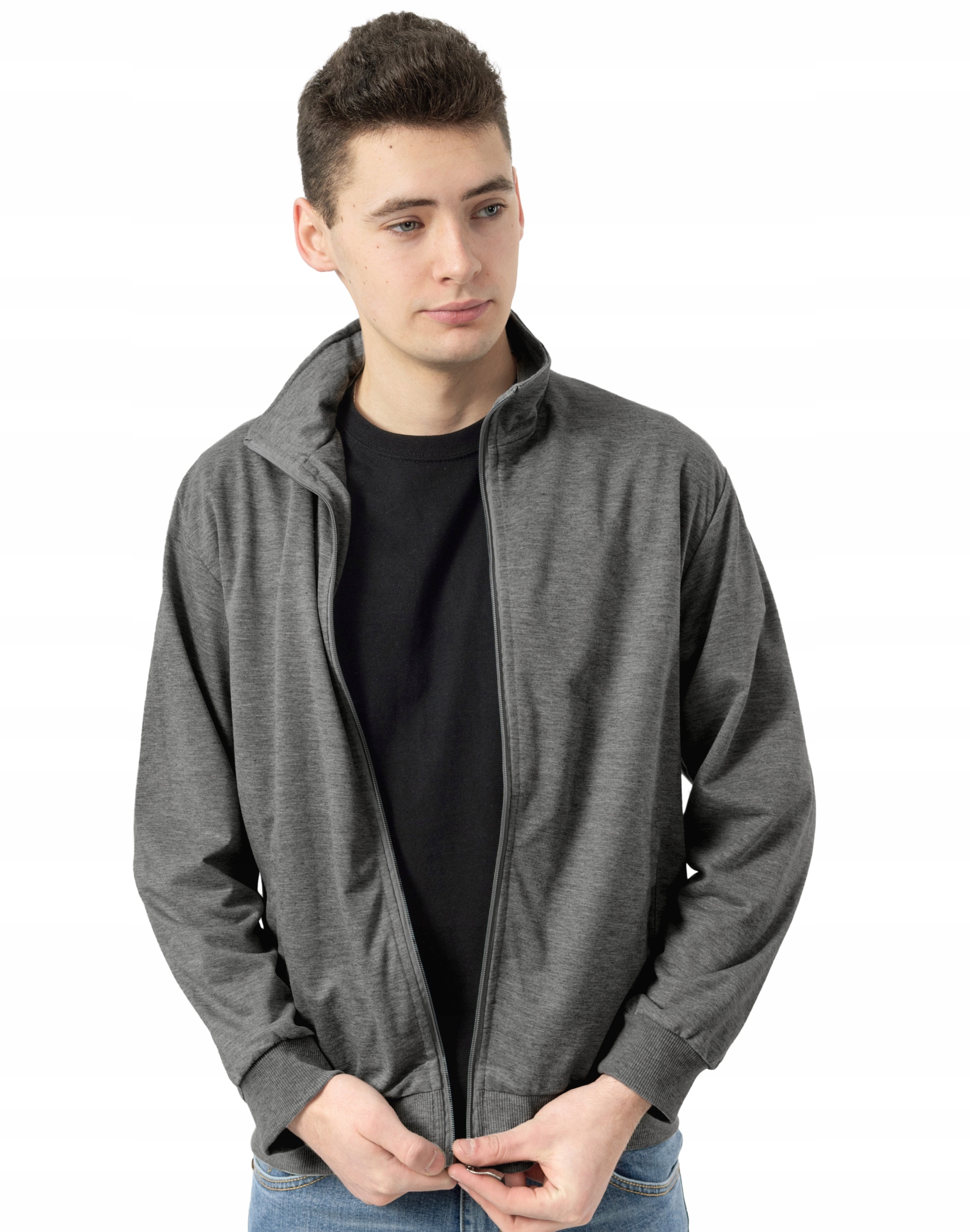 

Duża Bluza Dresowa Męska Zasuwana Zamek 2350-3 7XL