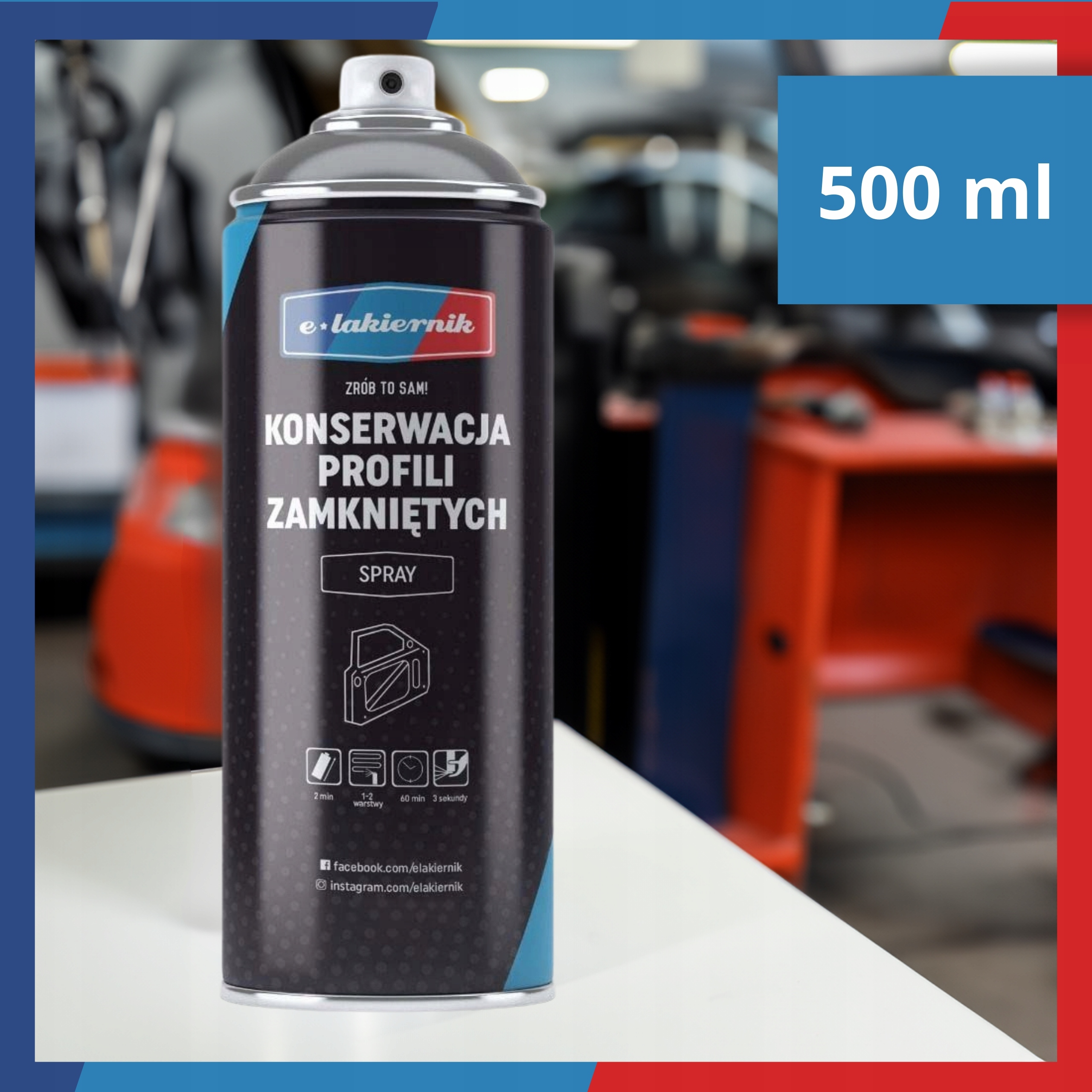 Środek do Konserwacji Profili Zamkniętych Antykorozja Ochrona Jakość 500ml Producent E-Lakiernik