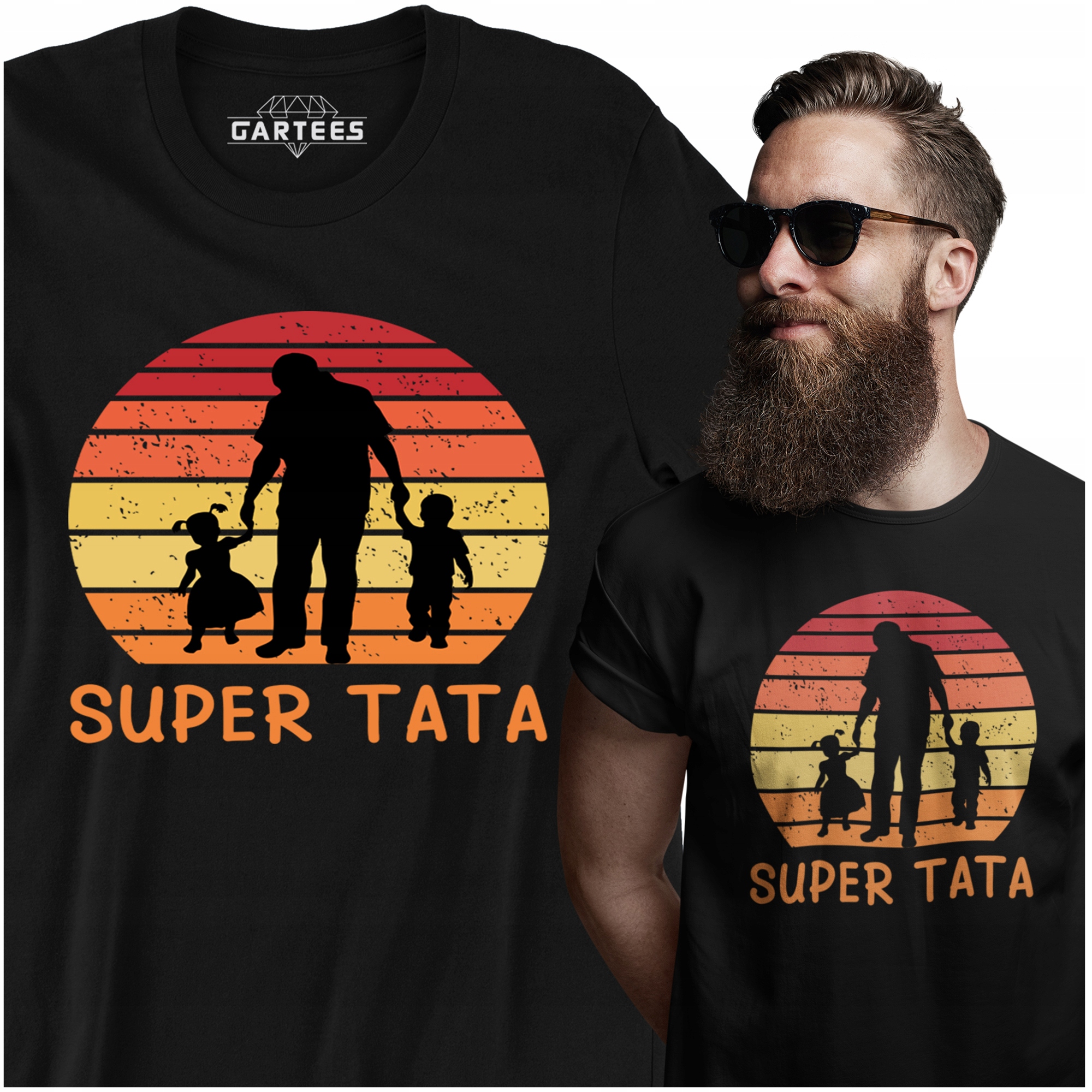 

Koszulka Men Duża Super Tata Prezent Imieniny Taty