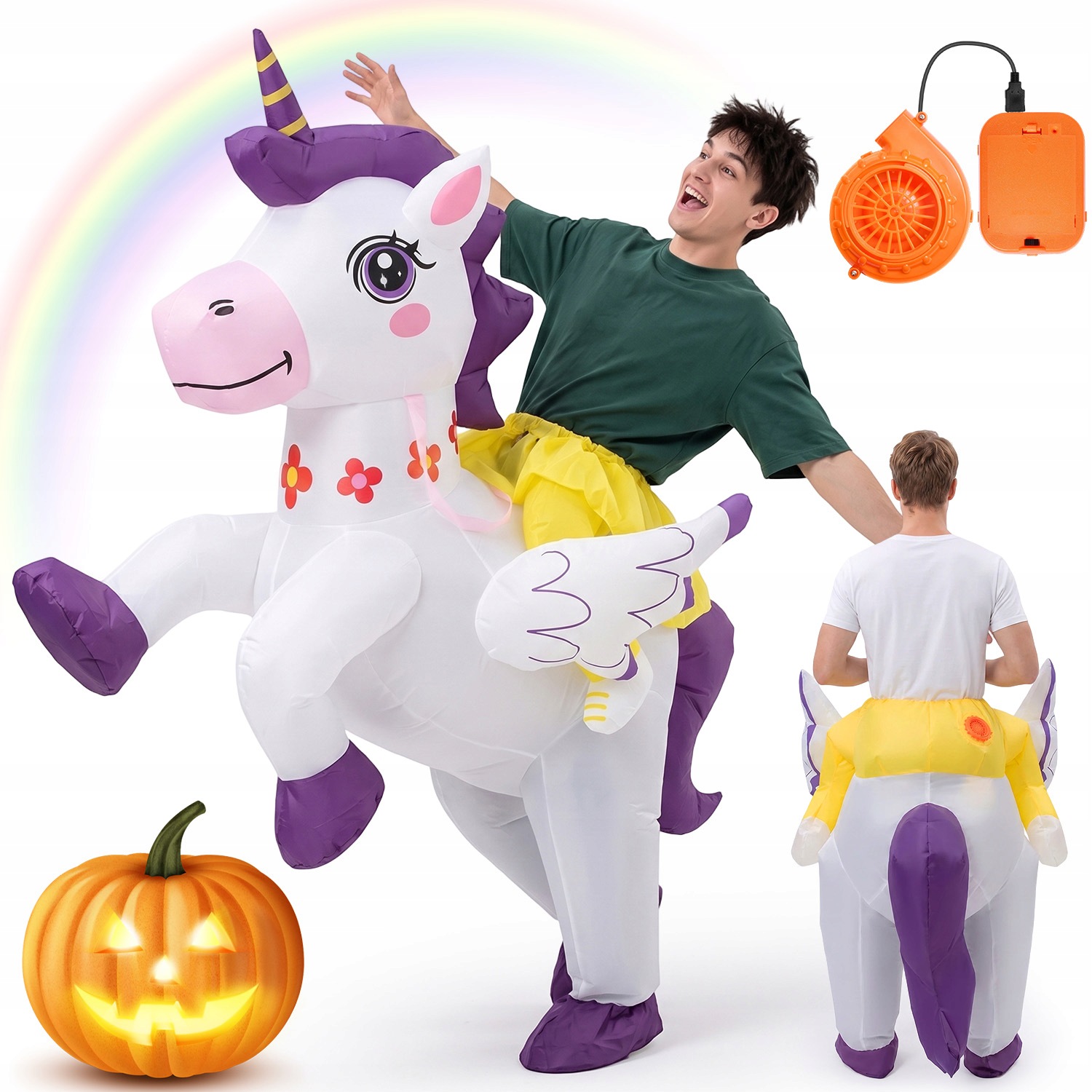 Festival Nafukovací Jednorožec Převlek Kostým Halloween 160-190 CM