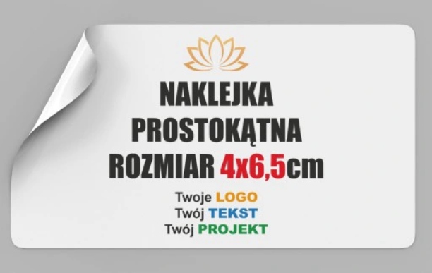 

Naklejki Personalizowane 4x6,5cm 84szt