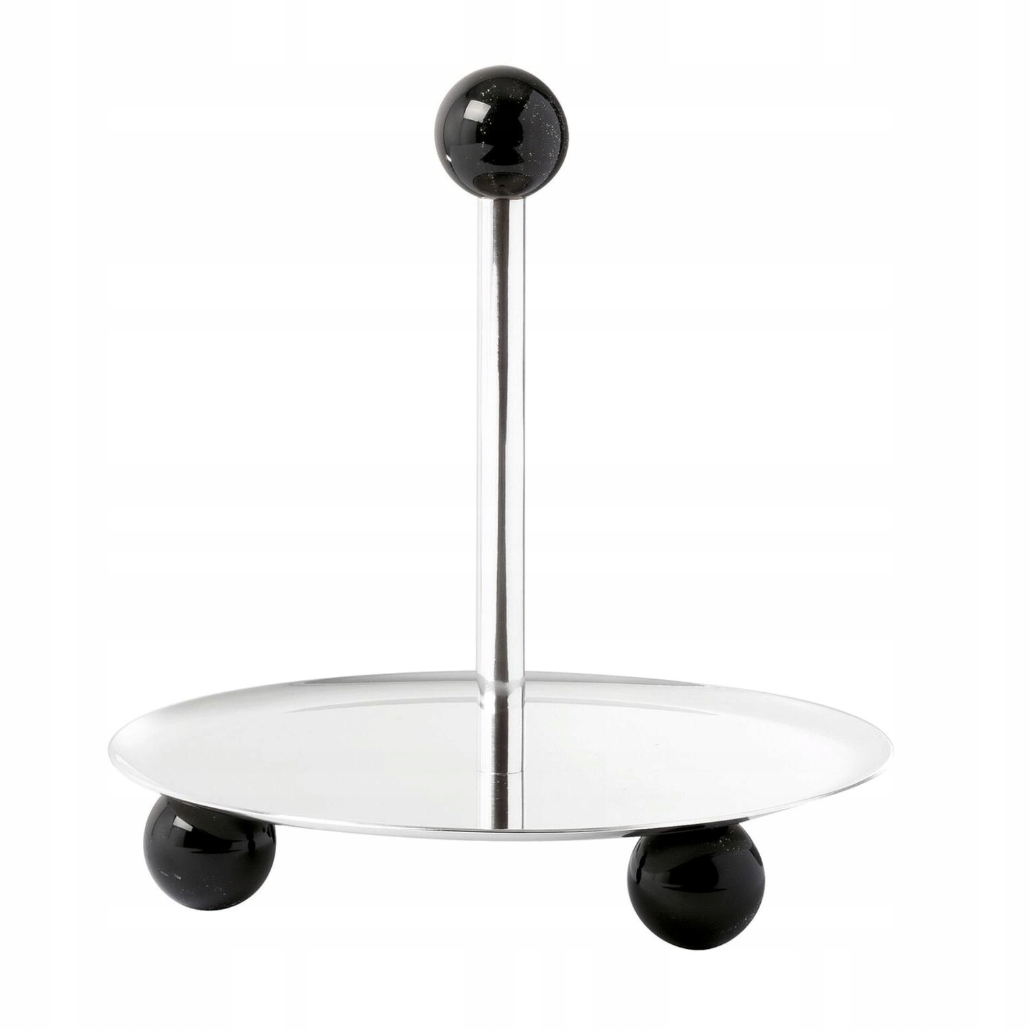 Etažerka Sambonet Penelope okrúhla jednoúrovňová strieborná na sušienky