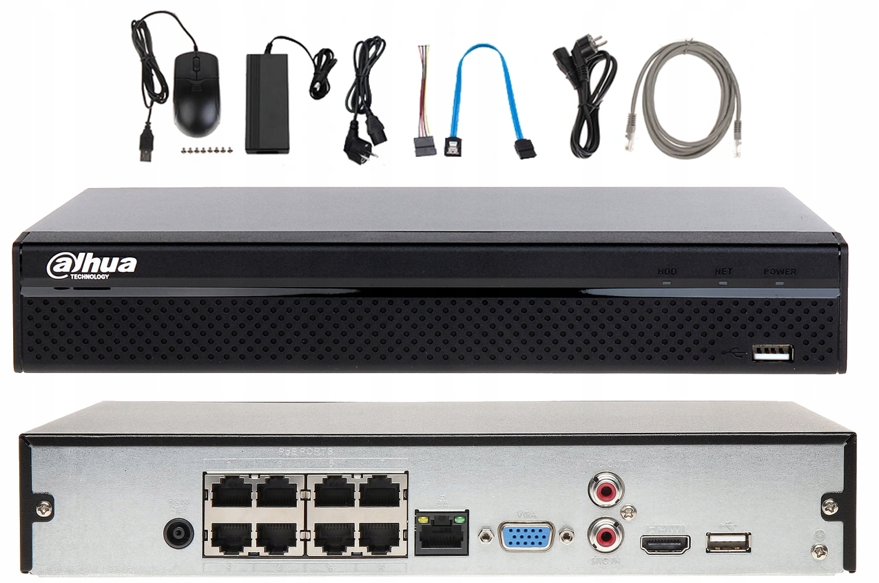 Ip Registrátor NVR4116HS-8P-4KS2/L 16 Kanálov Switch 8xPOE Dahua