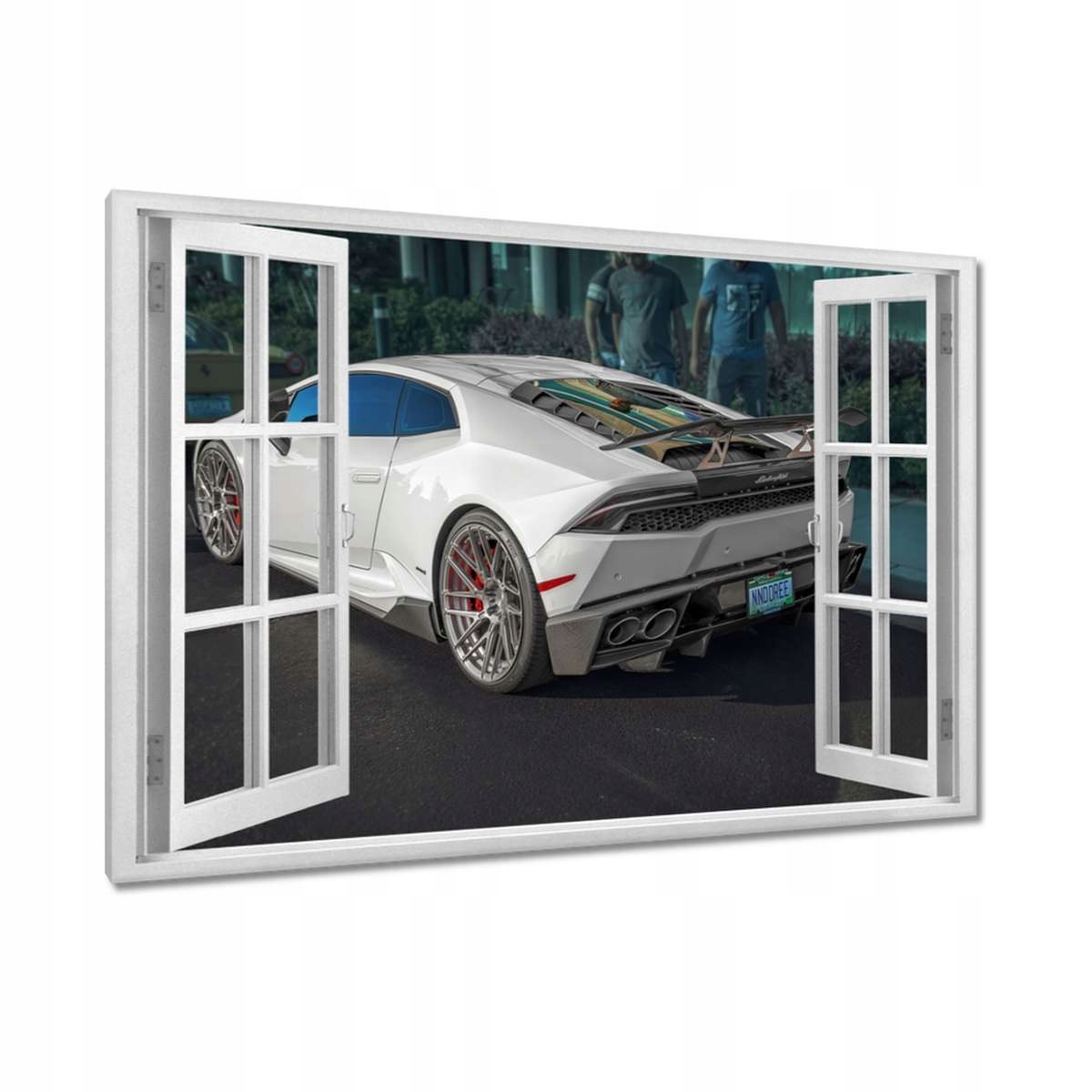 Obrazy 120x80 Bílé sportovní auto