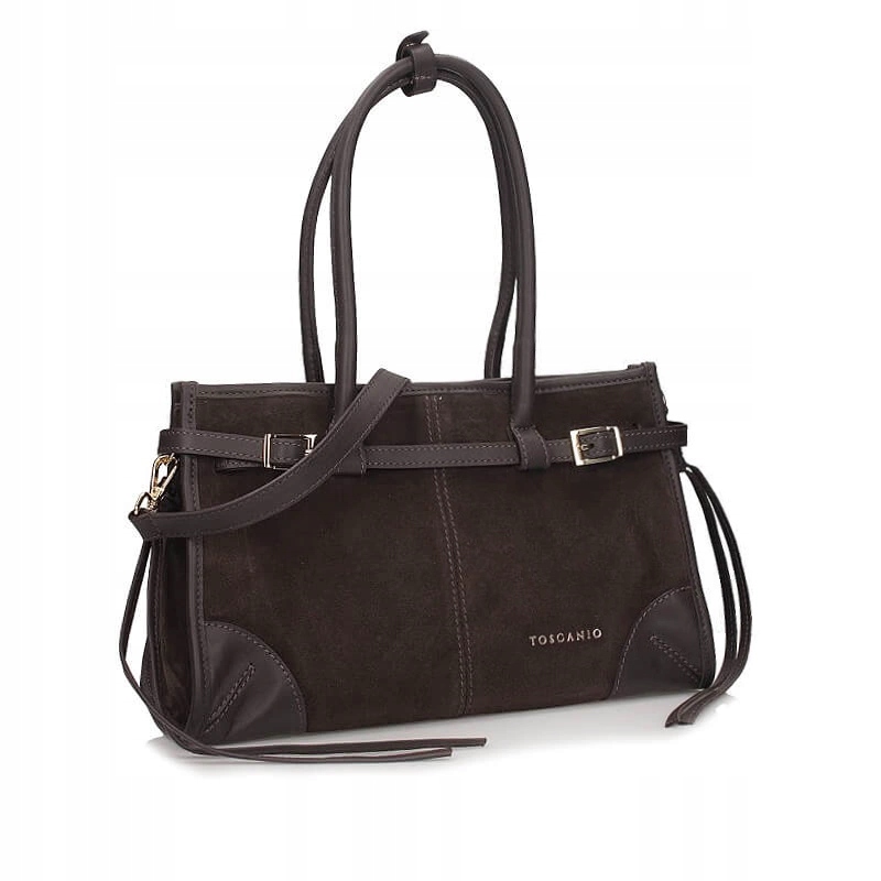 Módní dámská kožená kabelka Toscanio G90 C.hnědá D23