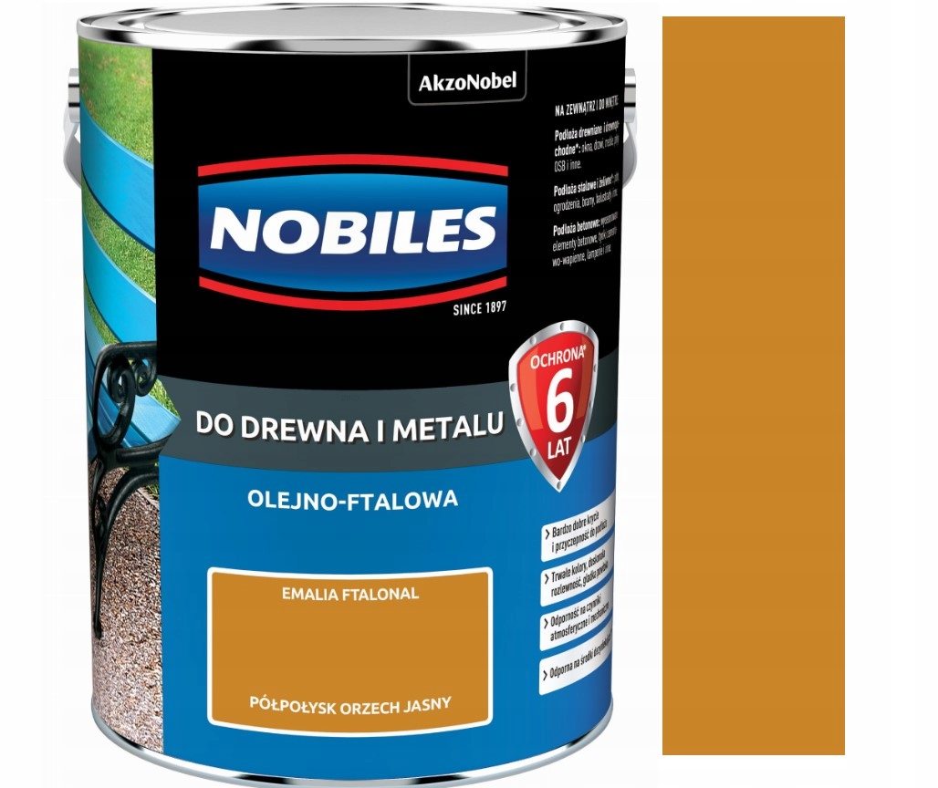 NOBILES FTALONAL DREWNO METAL 5L ORZECH JASNY