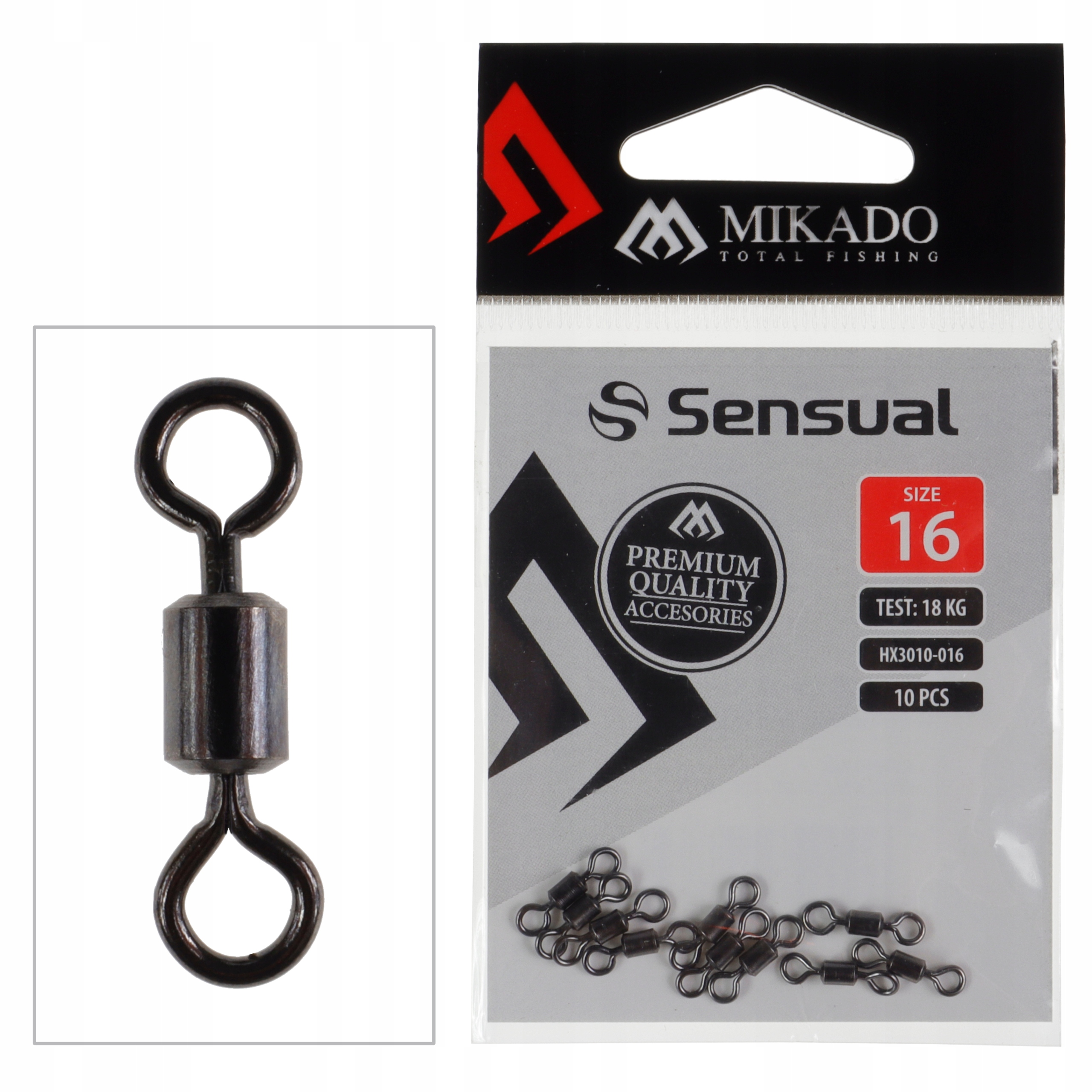 

Krętliki rolkowe rozmiar 16 Bn 18 kg Mikado 10 szt