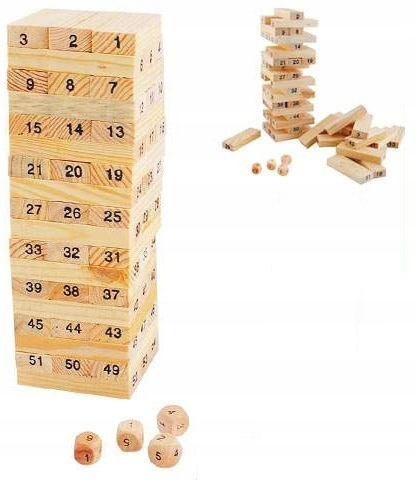 

Eko Drewniana Dżenga Klocki Gra Zręcznościowa 2013