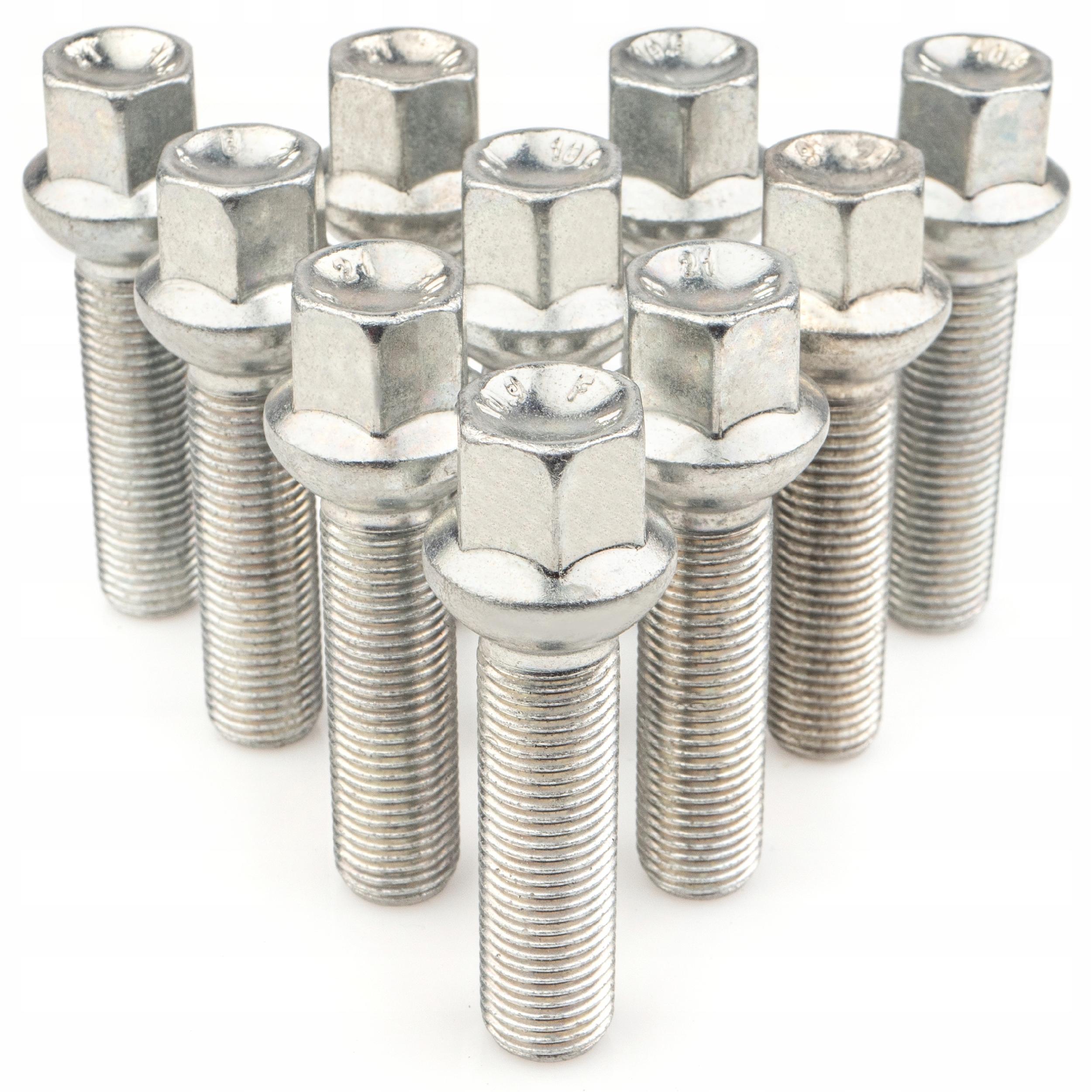 10 x Dlouhé Šrouby Getmann M14x1.5x47 mm Kula R13 Klíč 17