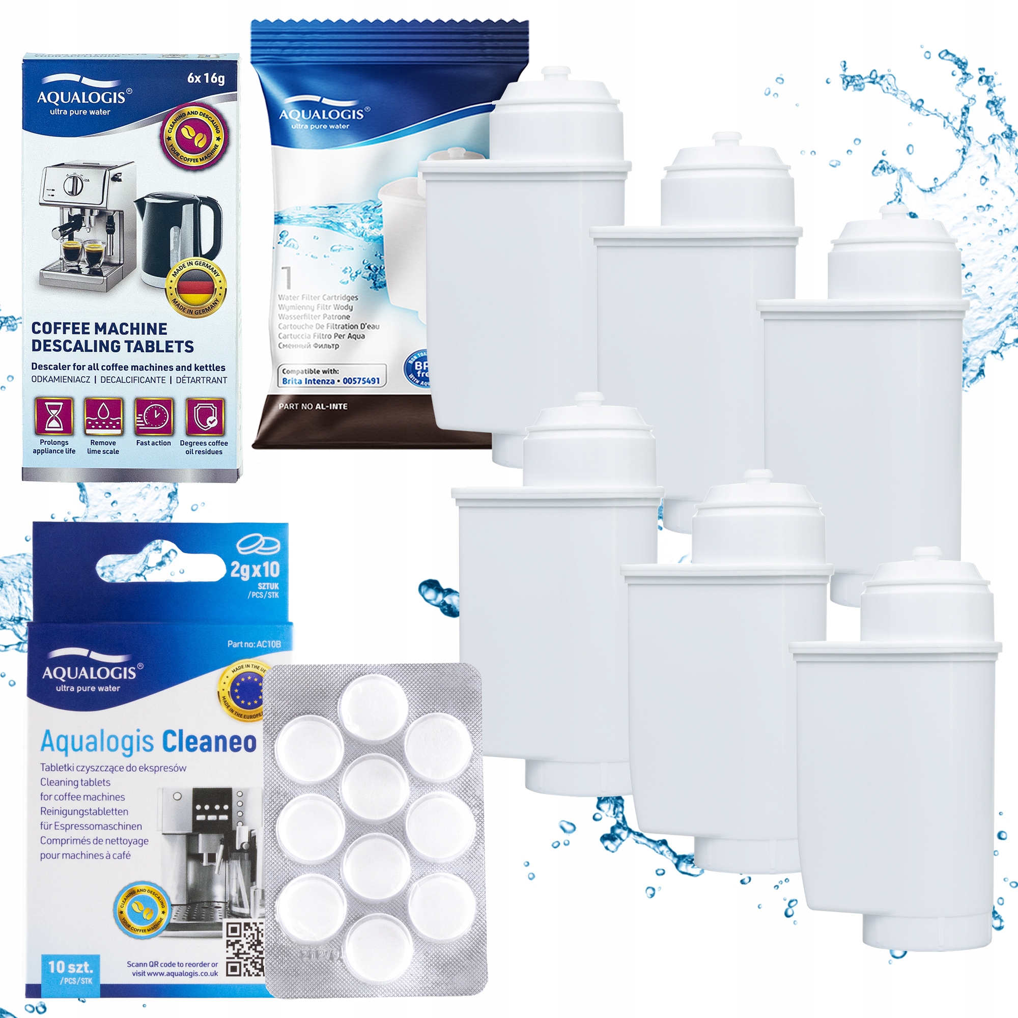 6x Filtr Do Ekspresu Siemens AL-Inte Odkamieniacz Tabletki