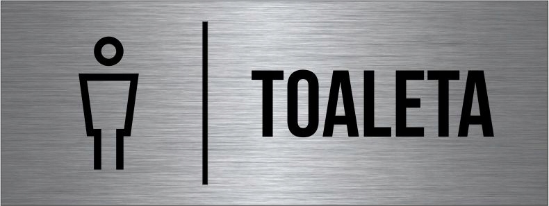 

Tabliczka Toaleta Męska Wc Aluminium Piktogram