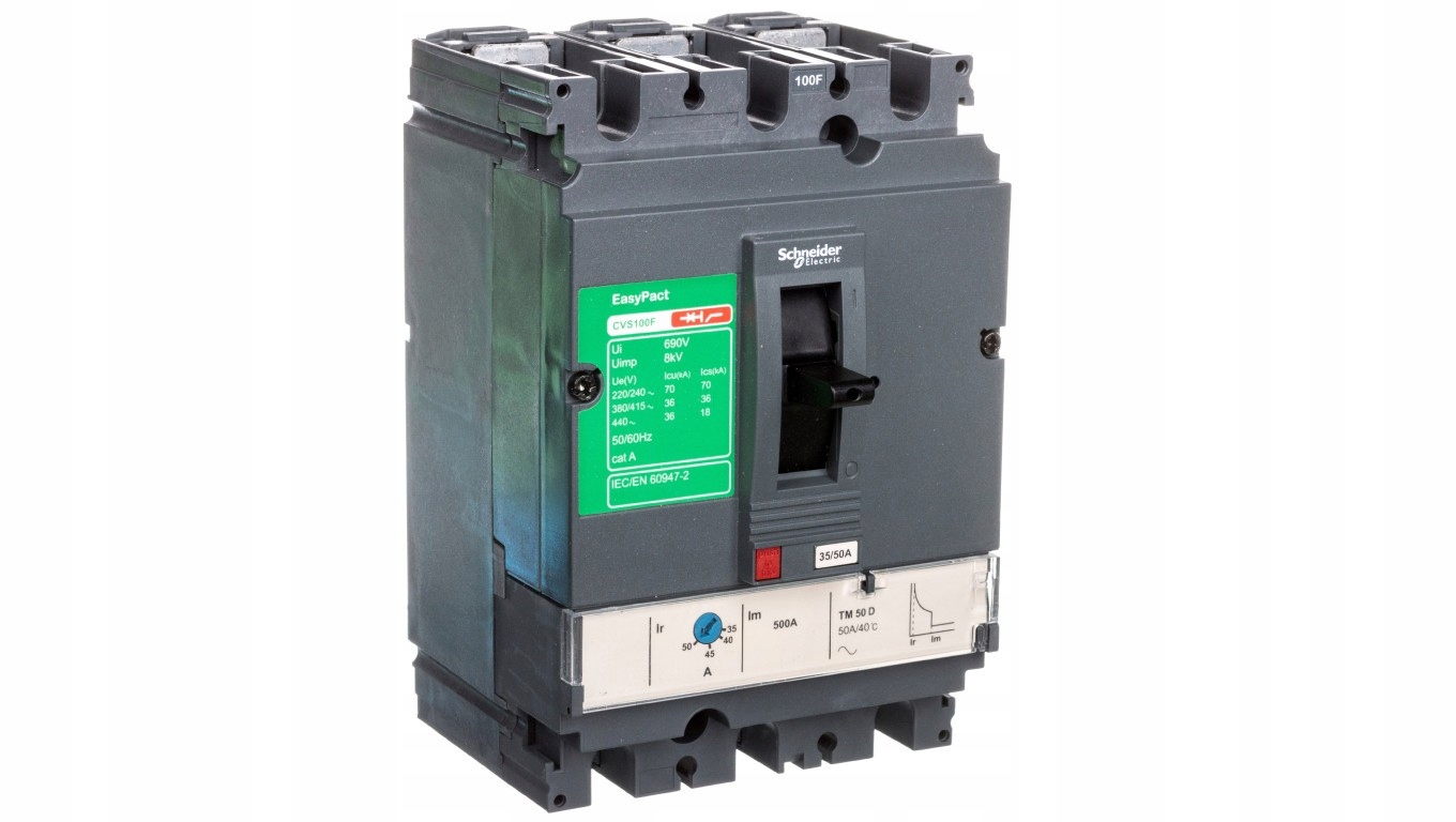 Wyłącznik Mocy 50A 3P 36kA Schneider EasyPact CVS100 Zabezpieczenie LV51033
