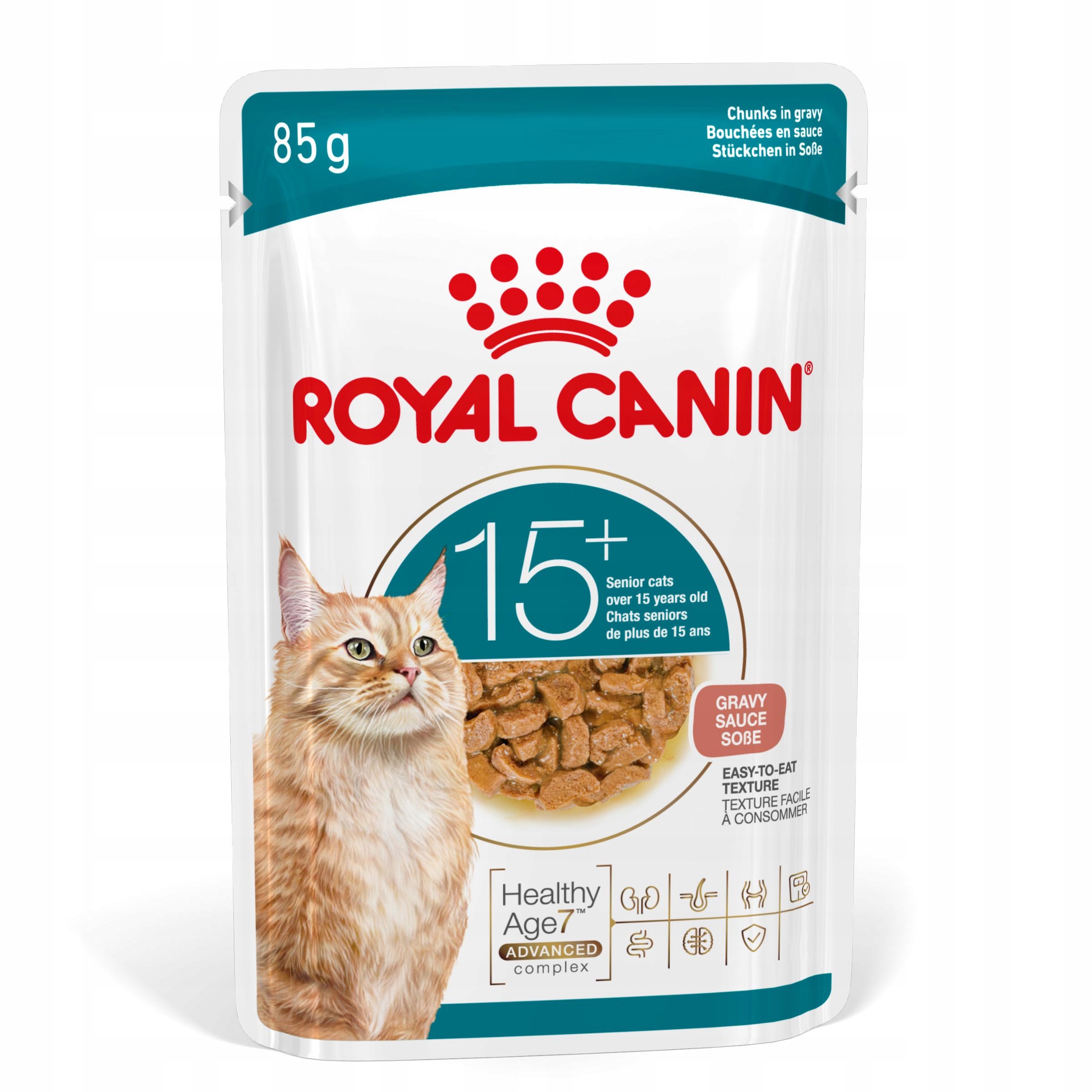 Levně Royal Canin Fhn Cat Ageing 15+ Gravy 12x85 g krmivo pro kočky – kapsičky v omáčce