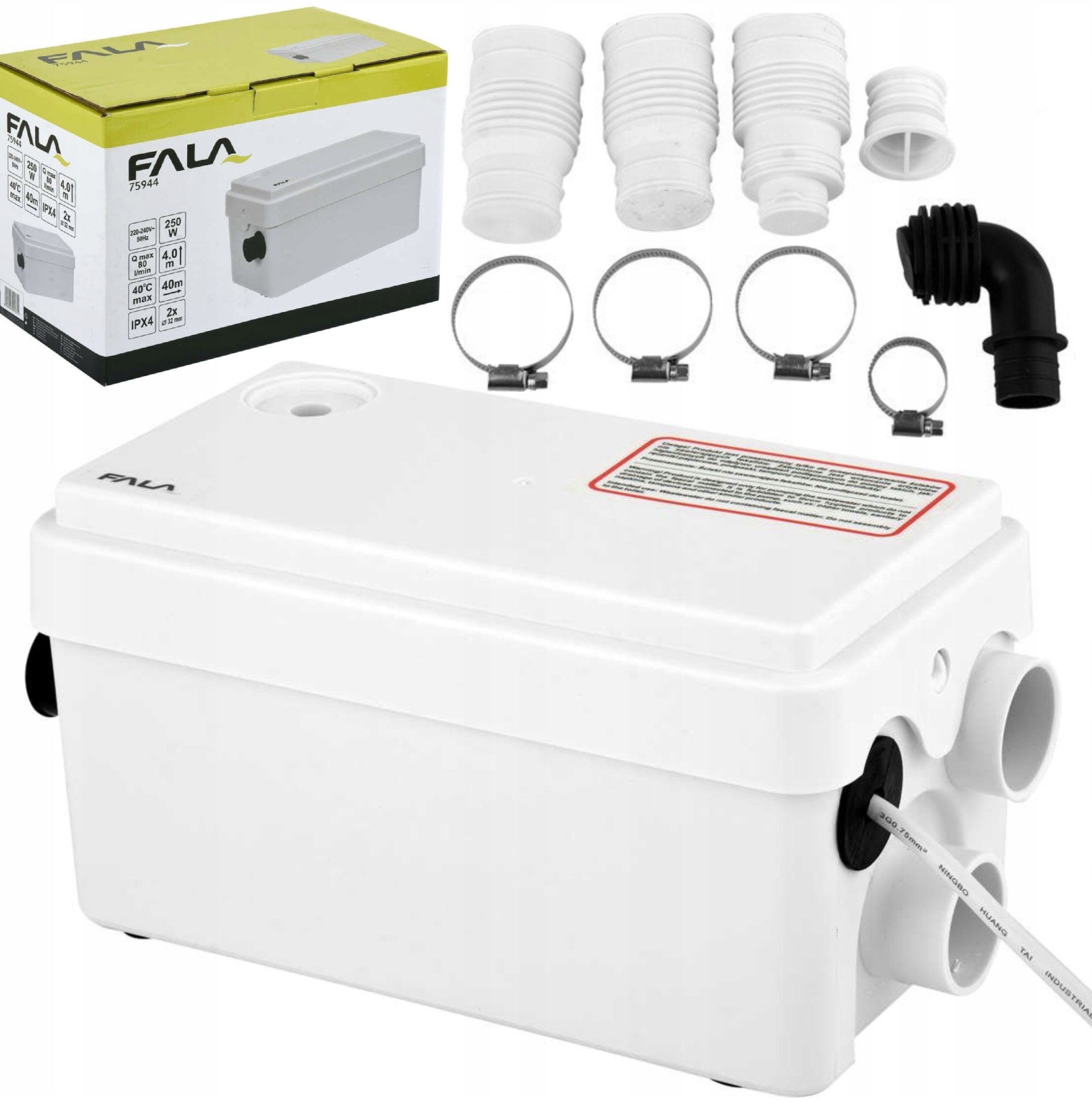 POMPA ŁAZIENKOWA DO PRYSZNICA WANNY UMYWALKI 250W AUTOMATYCZNA 80L/min