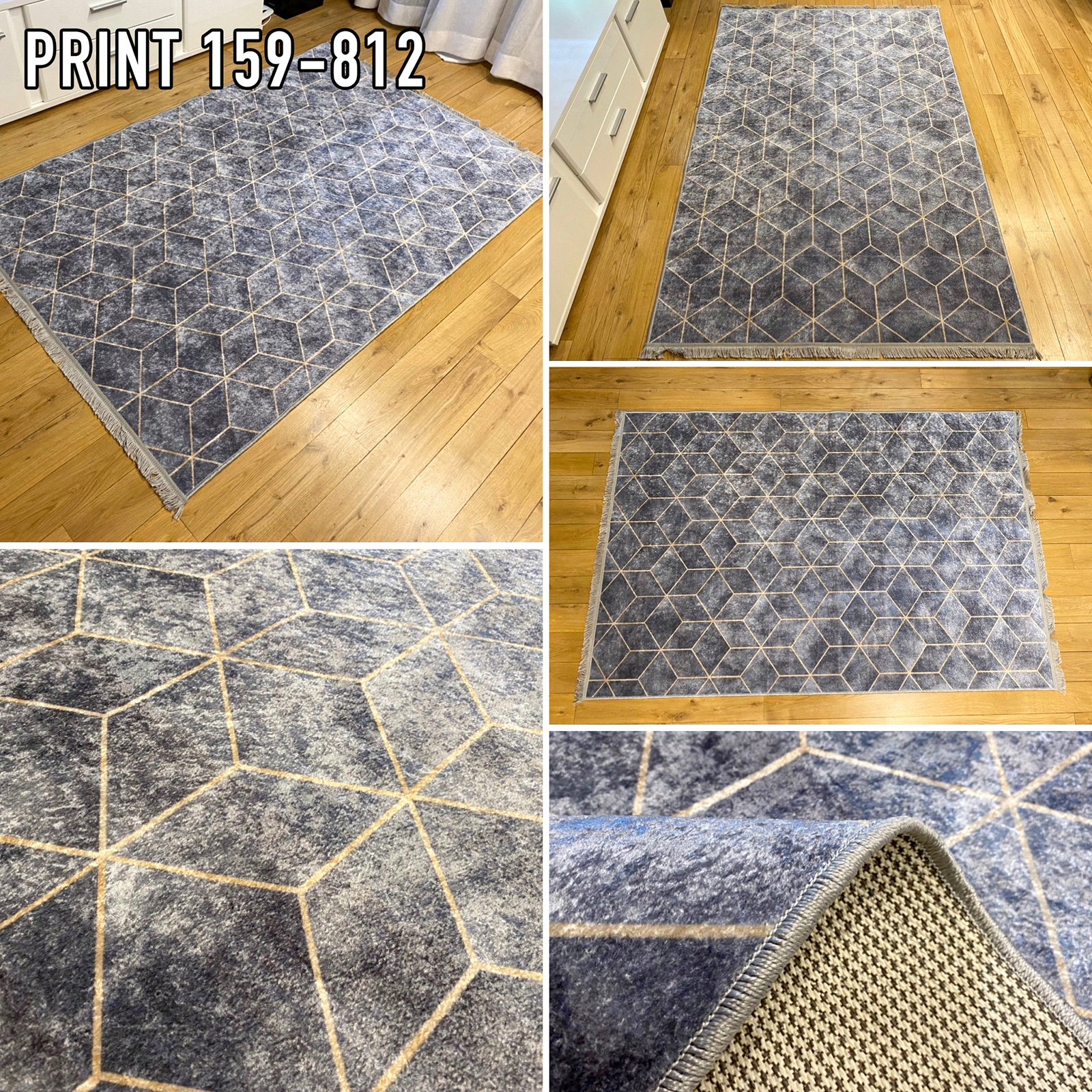 MODNY DYWAN 60X100 PRINT NOWOCZESNY MIĘKKI NISKIE RUNO EAN (GTIN) 8684203736663