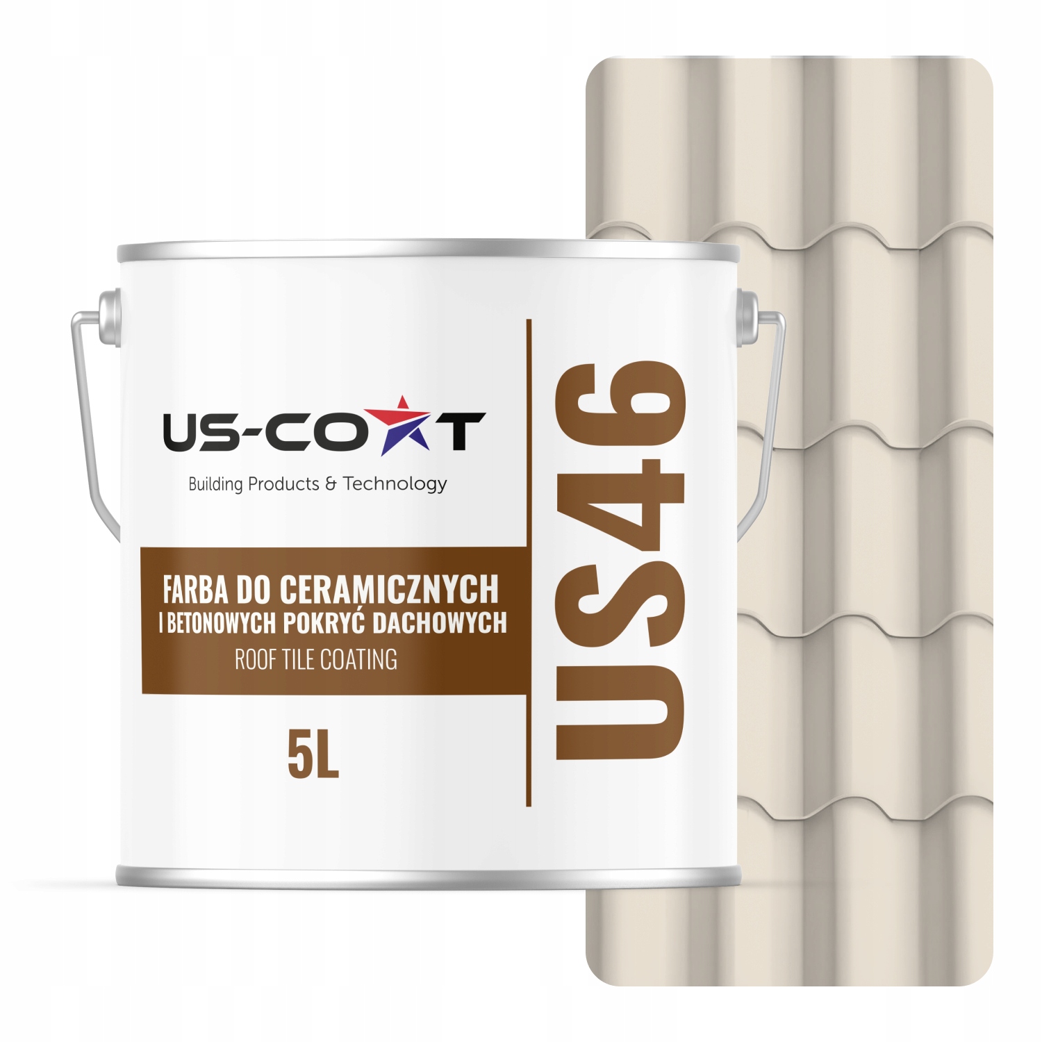 Farba Na Strechu Keramických Betónových Náterov Krémová Ral 9001 5 L Polomatná