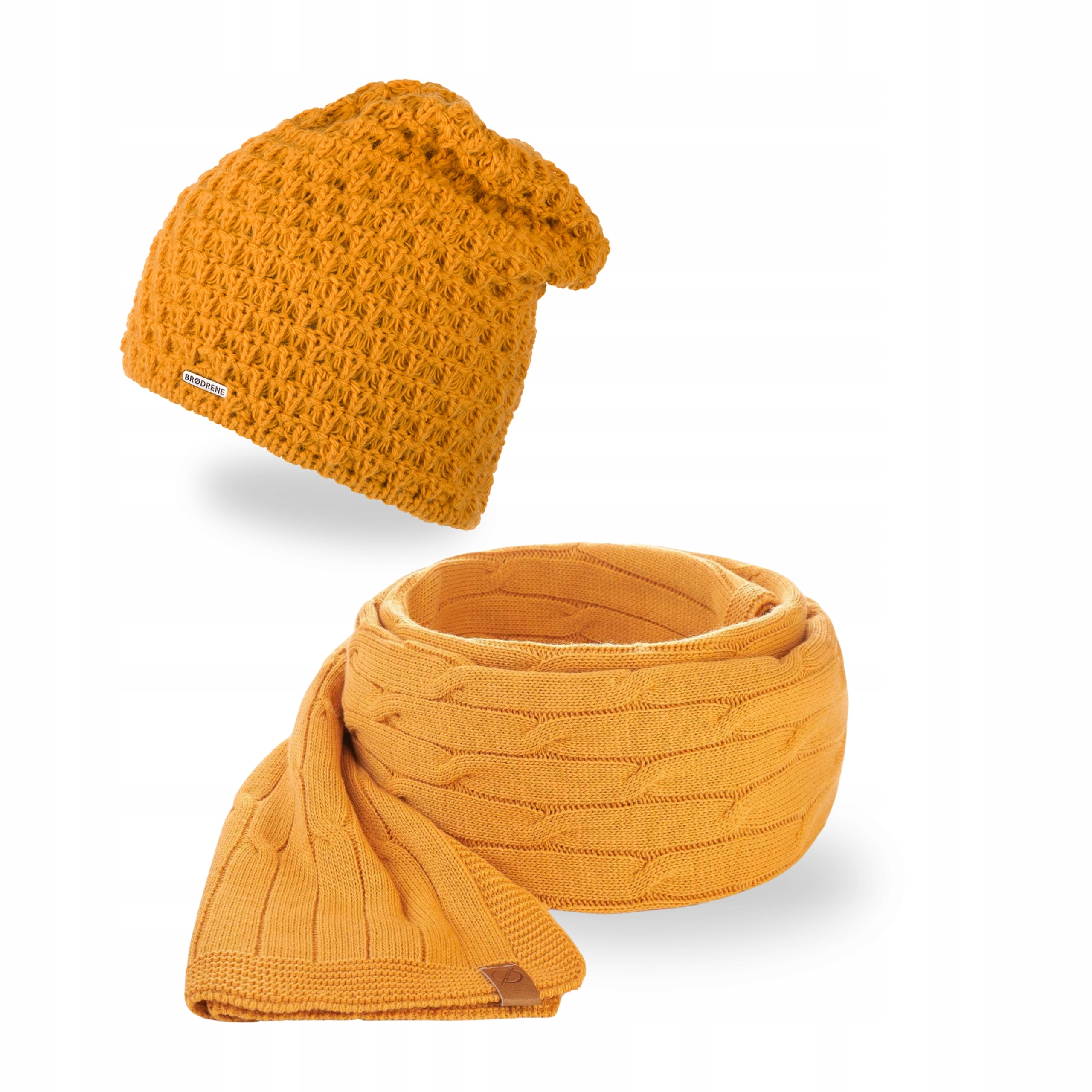 Dámský set Čepice Šmoulinka s Polarem Šátek Velký Akryl Brodrene Medový